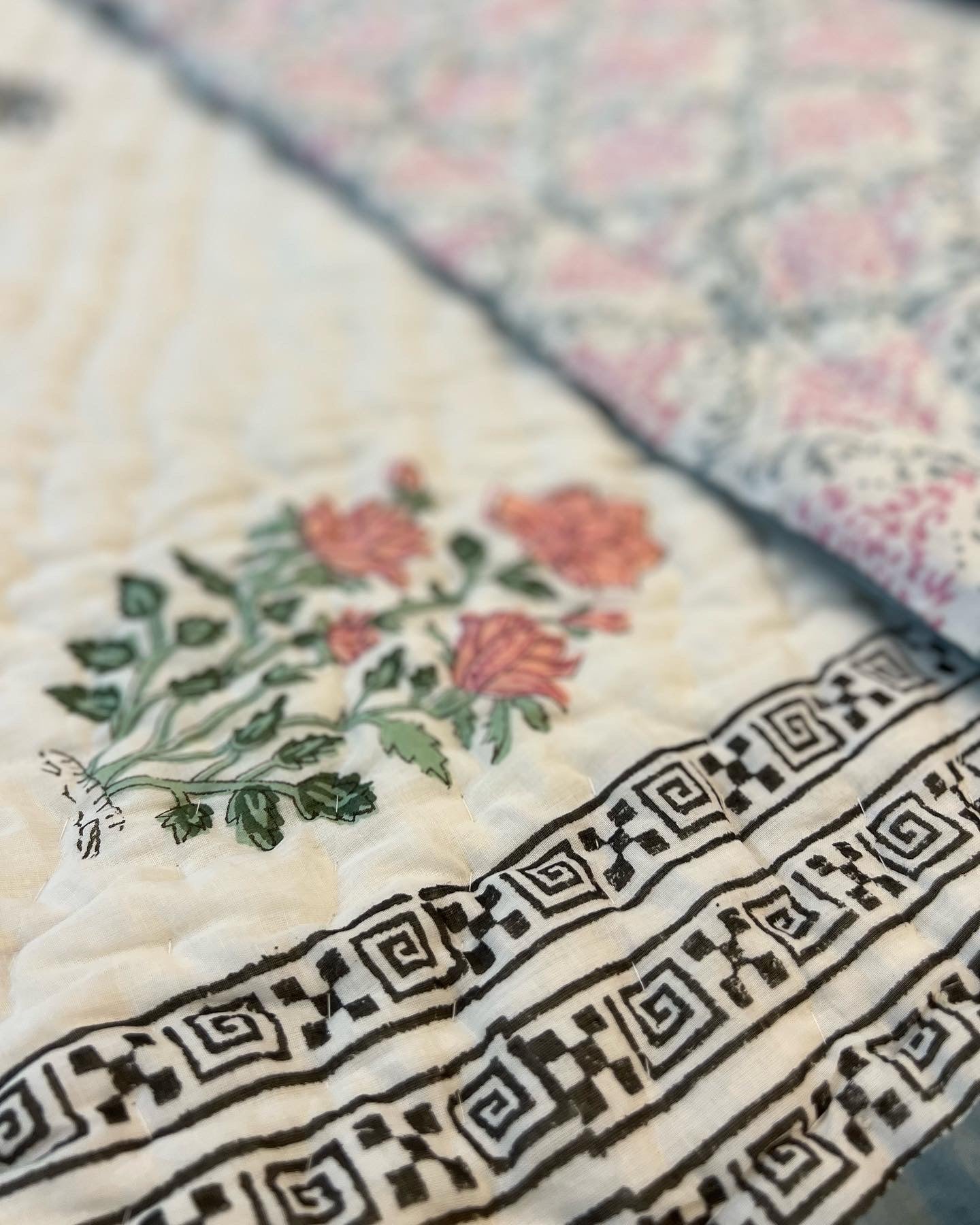 Reversible Hand Block Quilt | Harmony Haven