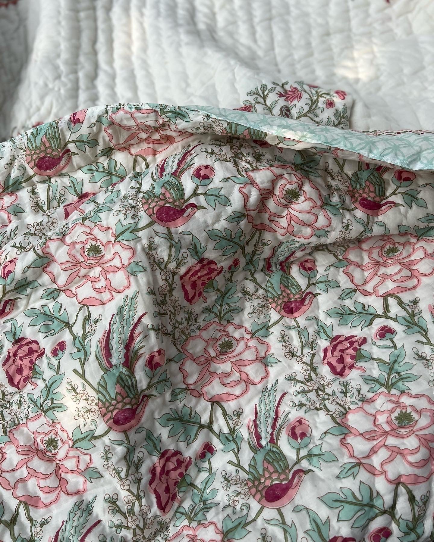 Reversible Hand Block Quilt | The Nest