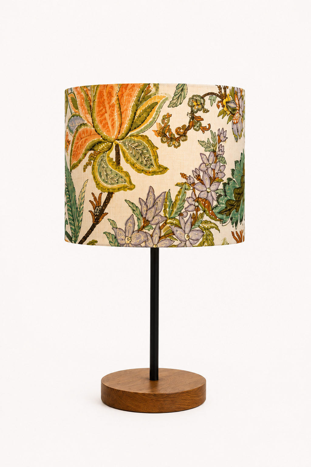 Lamp - White & Peach Floral