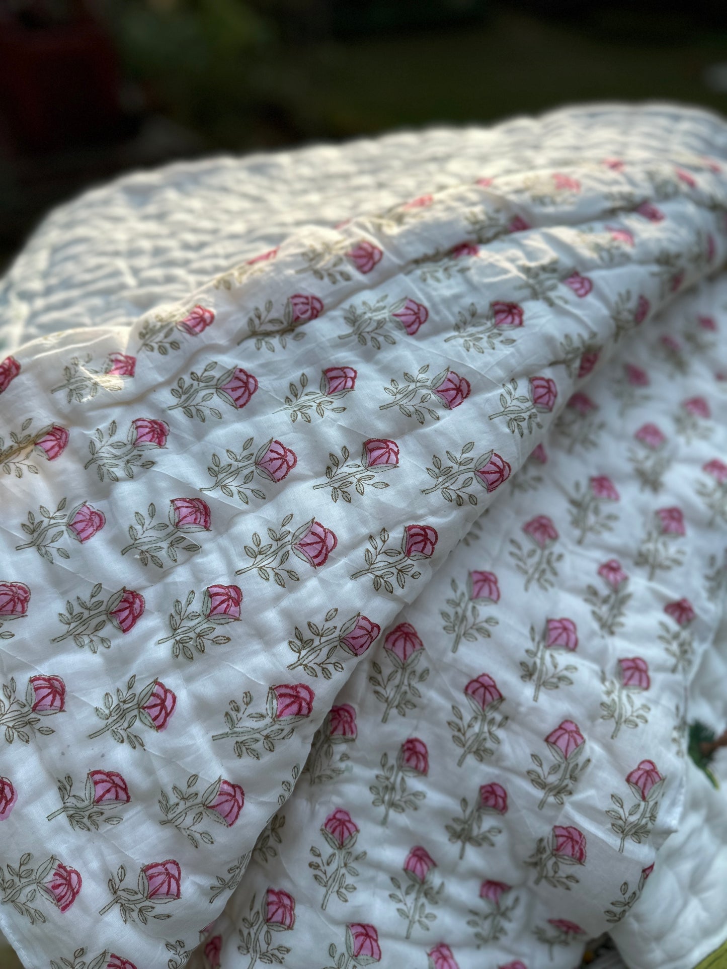 Reversible Hand Block Quilt | Moonlit Motifs