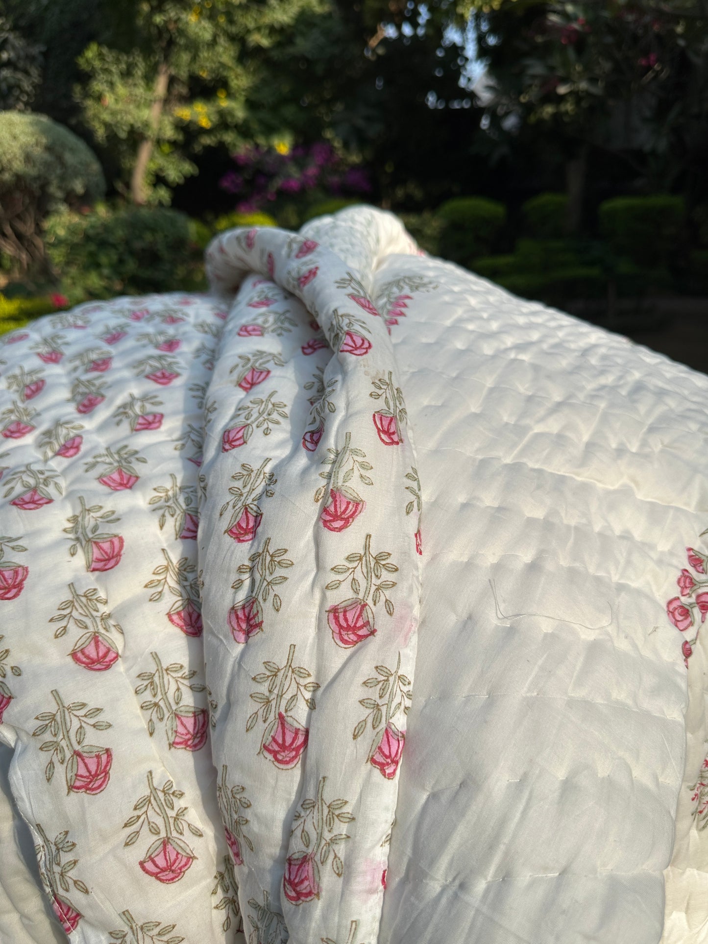 Reversible Hand Block Quilt | Moonlit Motifs