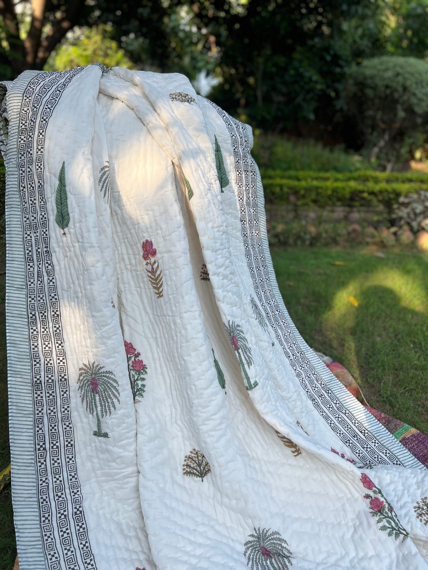 Reversible Hand Block Quilt | Harmony Haven