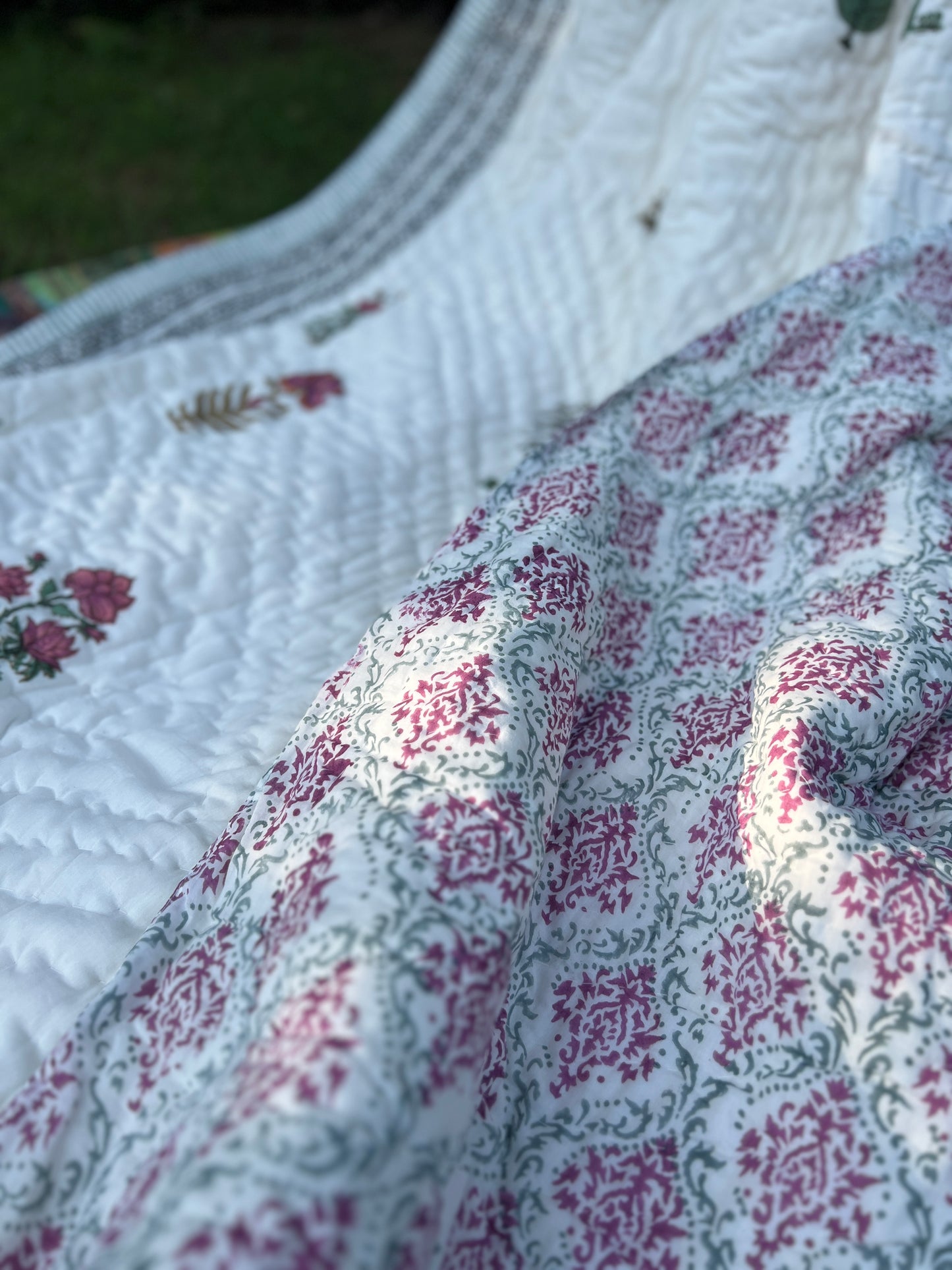 Reversible Hand Block Quilt | Harmony Haven