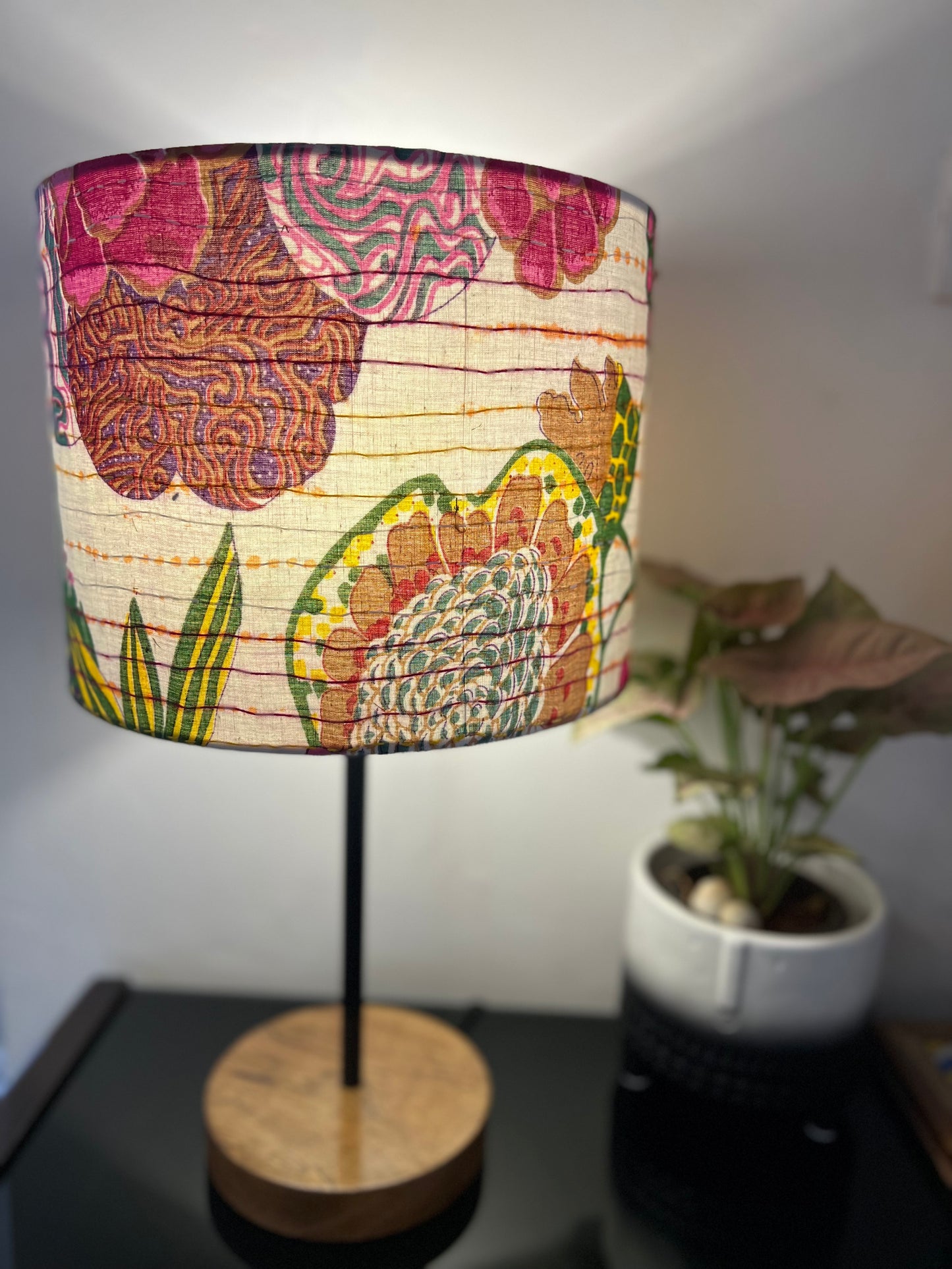 Lamp - Kantha | White Floral
