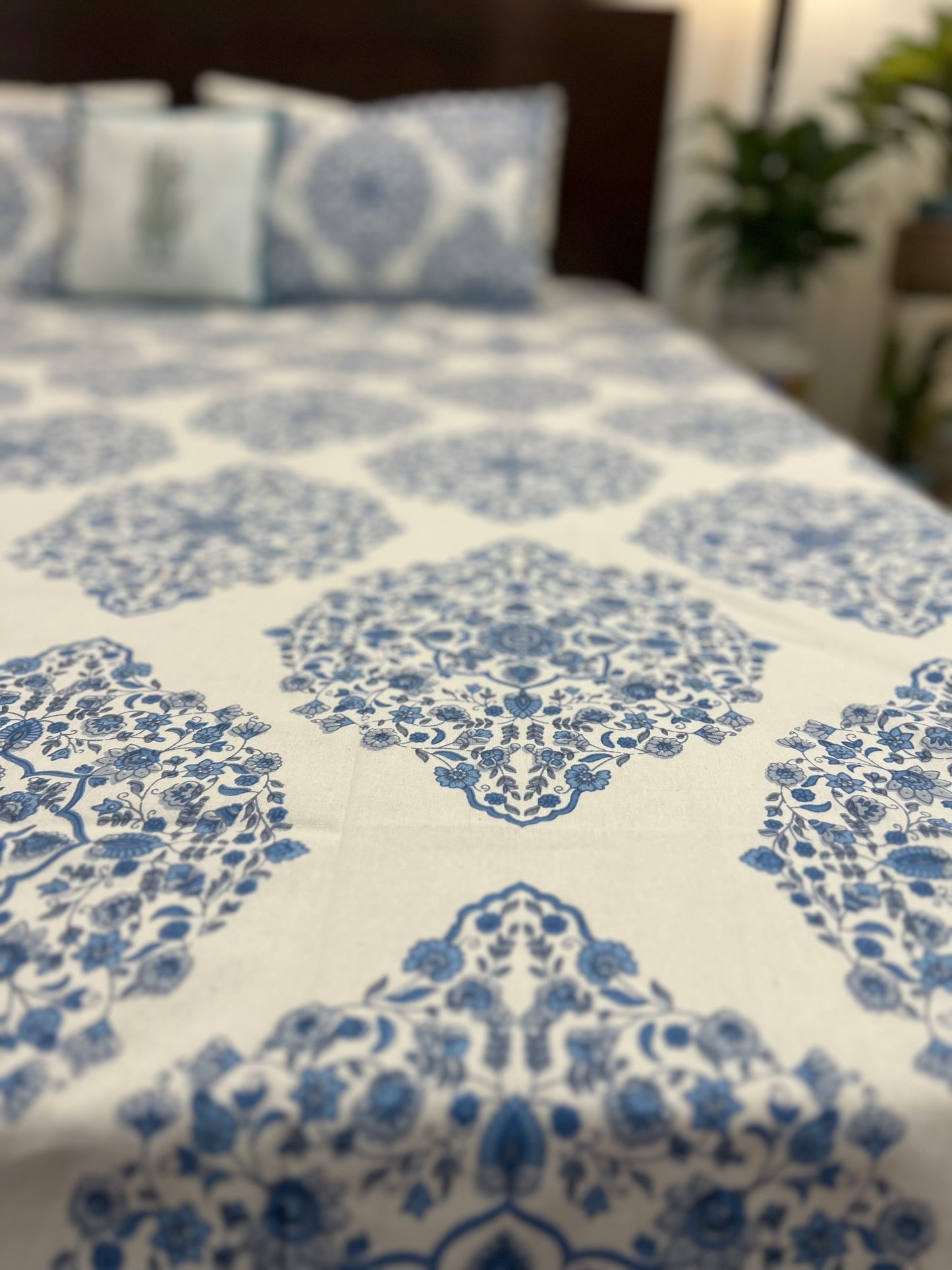 Super King Size | 108*108 Inches | Blue Pattern