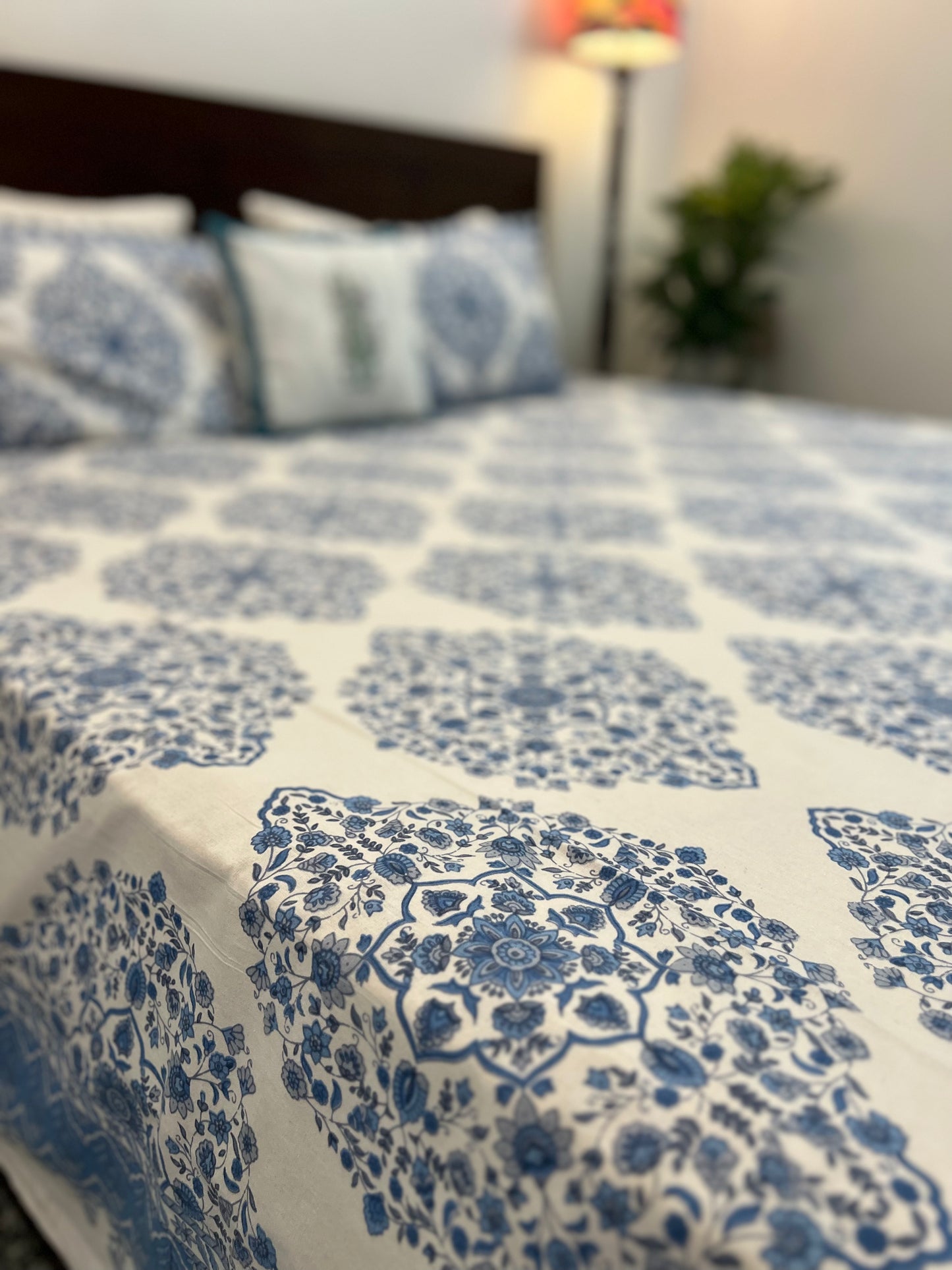 Super King Size | 108*108 Inches | Blue Pattern