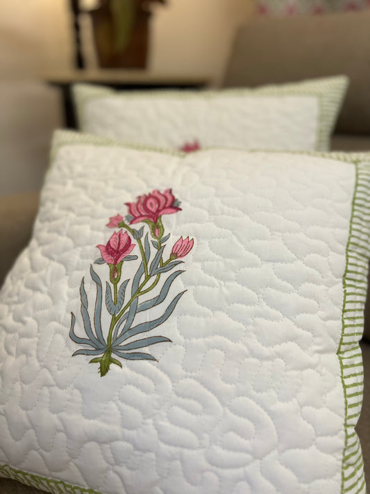 Quilted Cushion Cover | 16*16 Inches | Mosaic