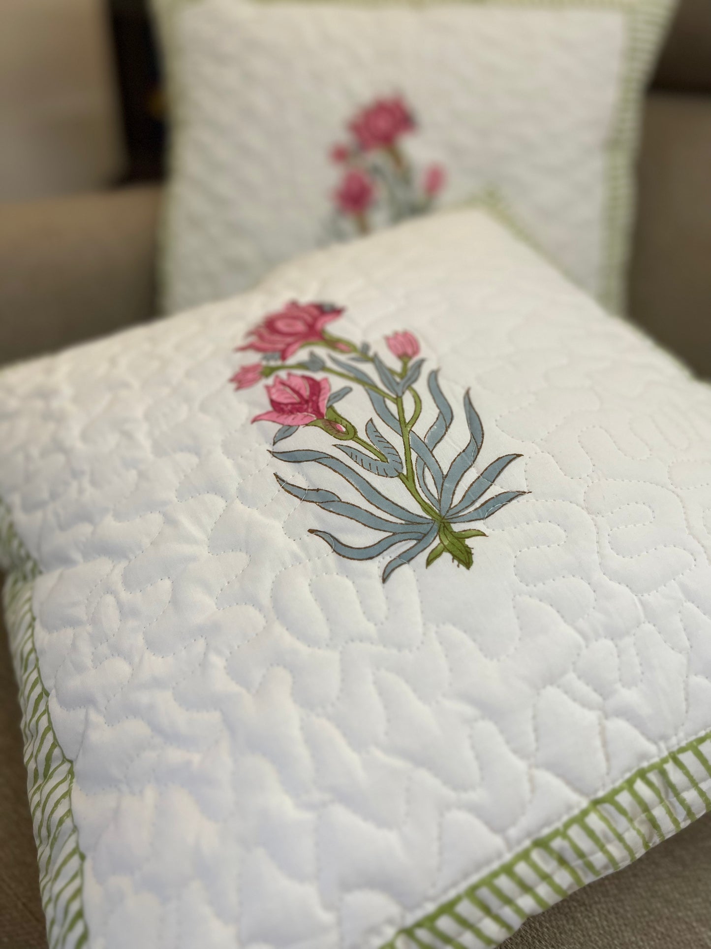 Quilted Cushion Cover | 16*16 Inches | Mosaic