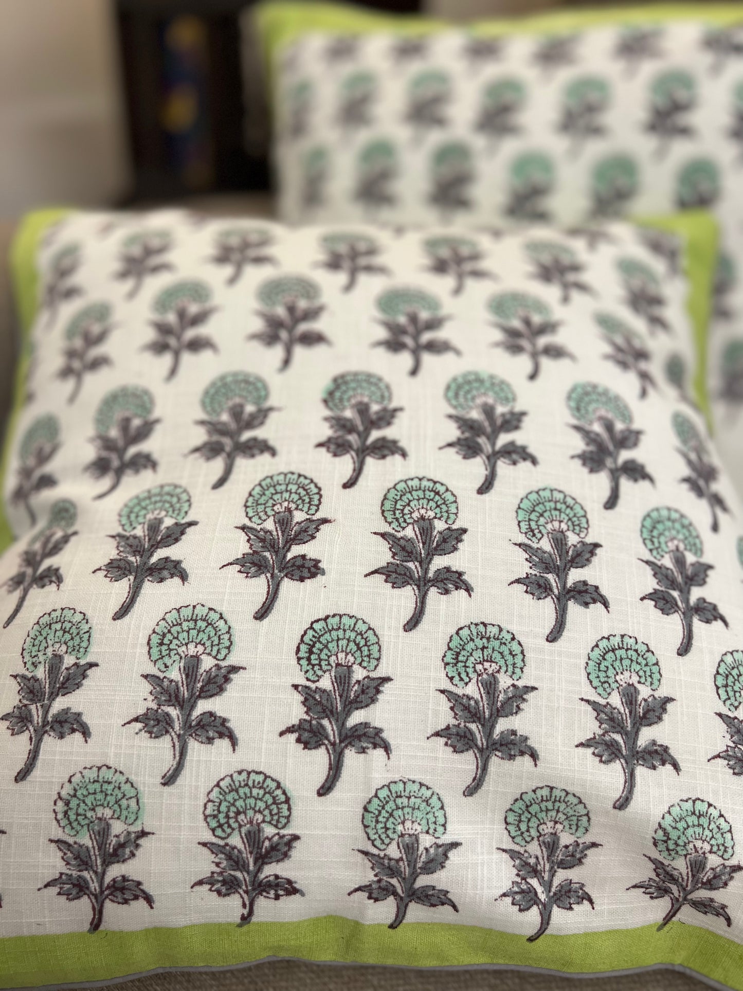 Pair | Cotton Cushion Cover | 16*16 Inches | Handcrafted Hues