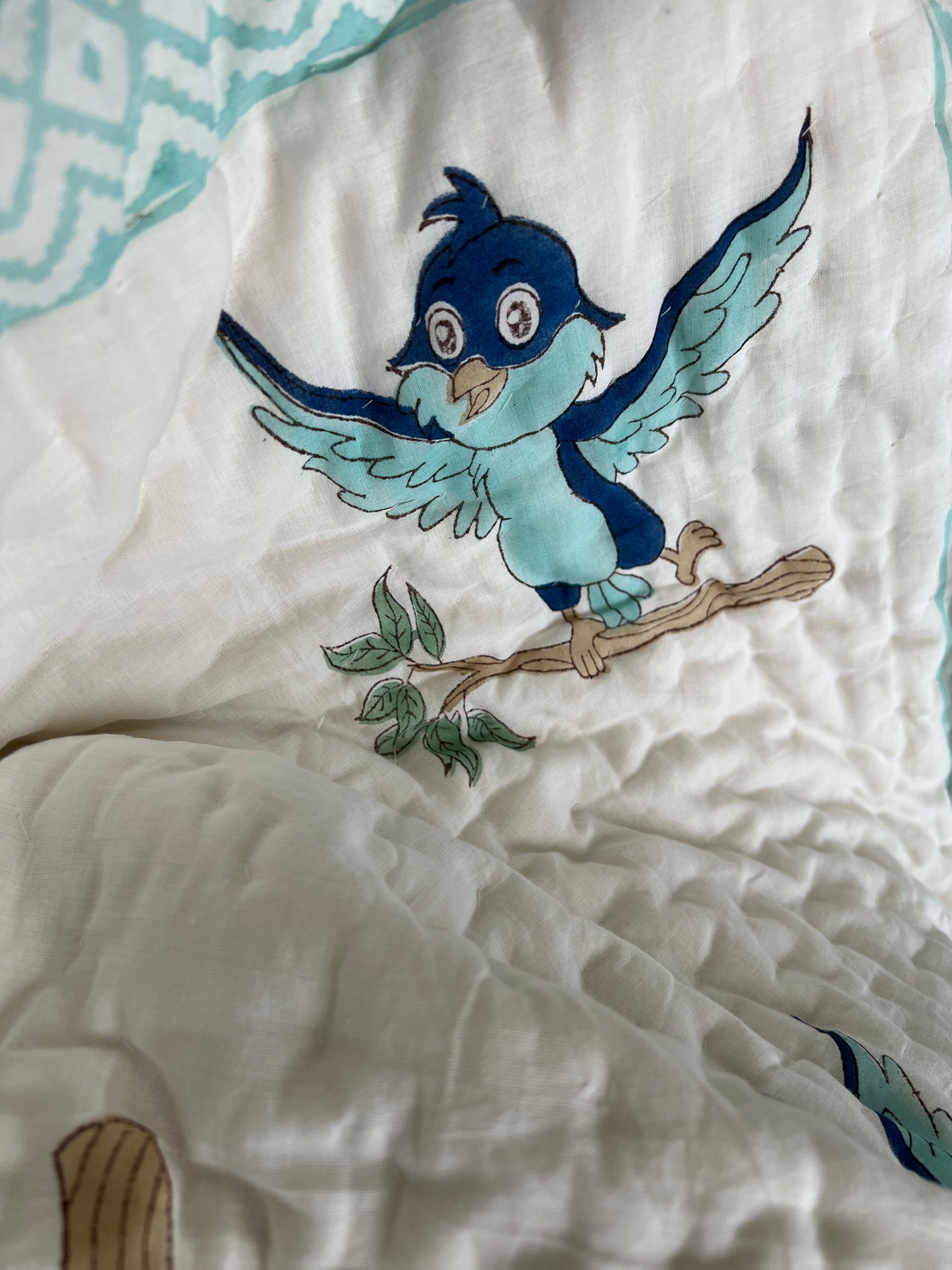 Reversible Hand Block Quilts | Kids | 60*90 Inches | Lil Birdie