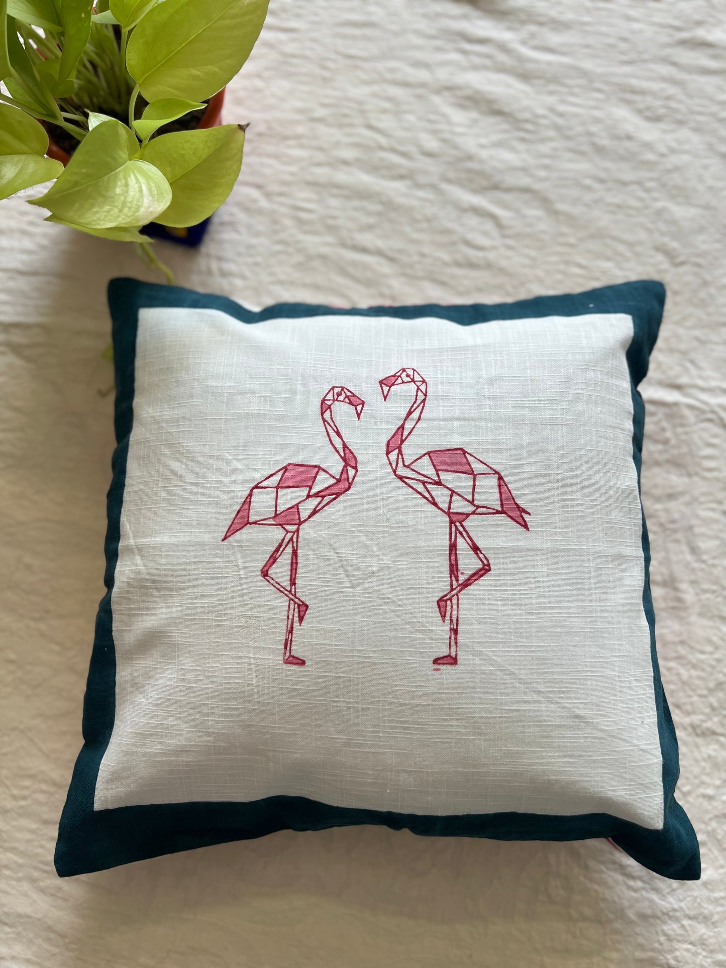 Pair | Cotton Cushion Cover | 16*16 Inches | Studio Square