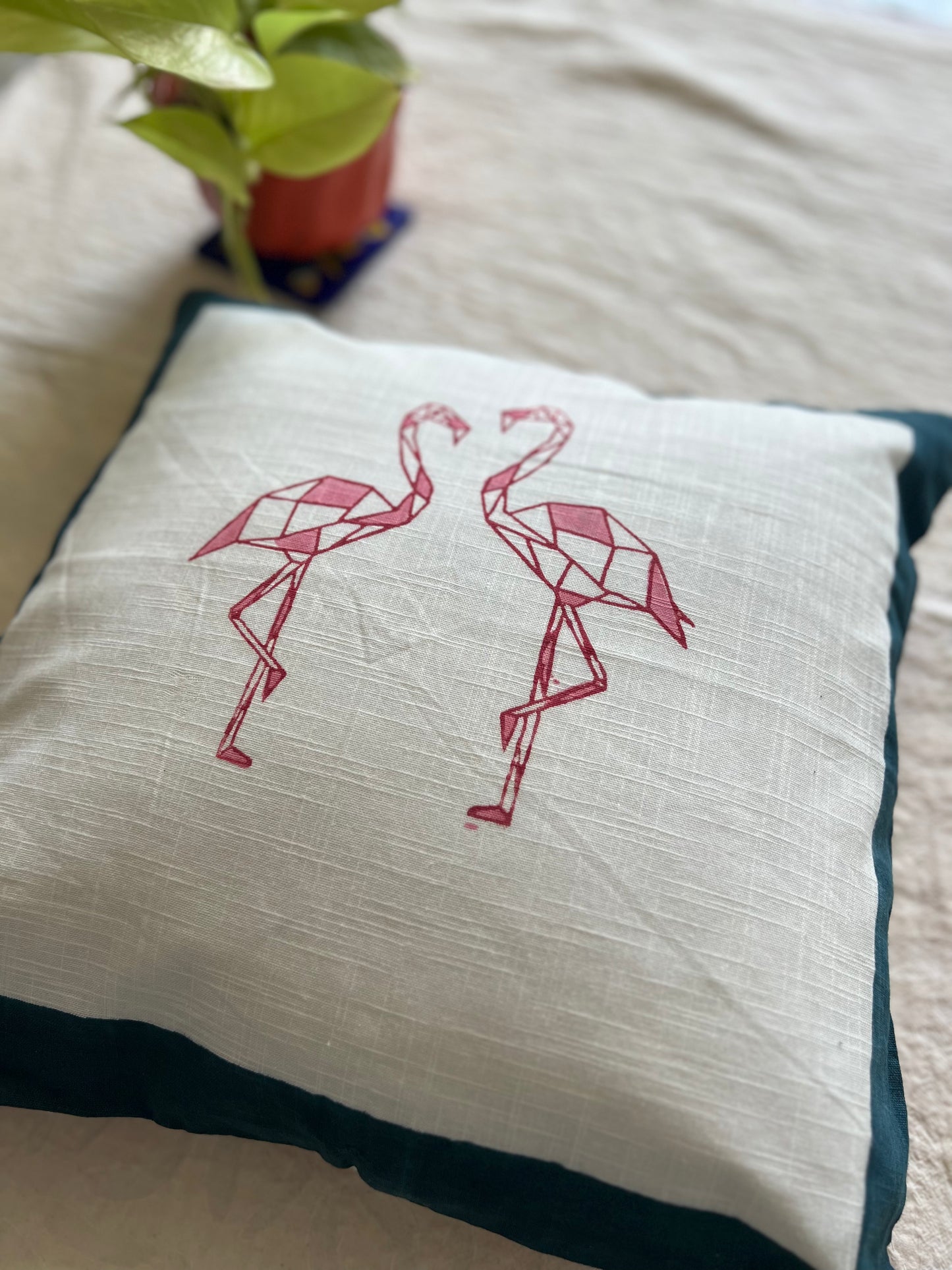 Pair | Cotton Cushion Cover | 16*16 Inches | Studio Square