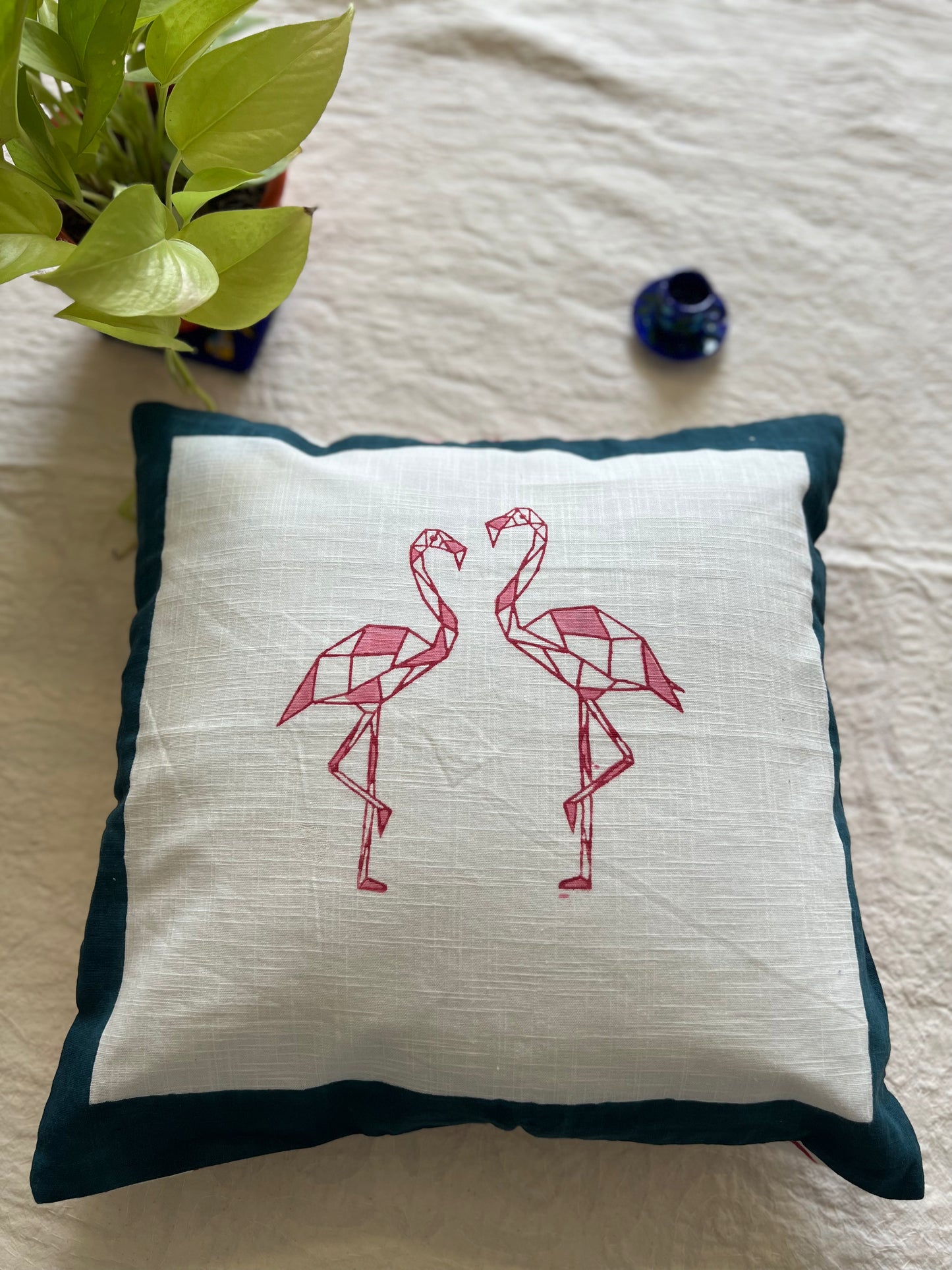 Pair | Cotton Cushion Cover | 16*16 Inches | Studio Square