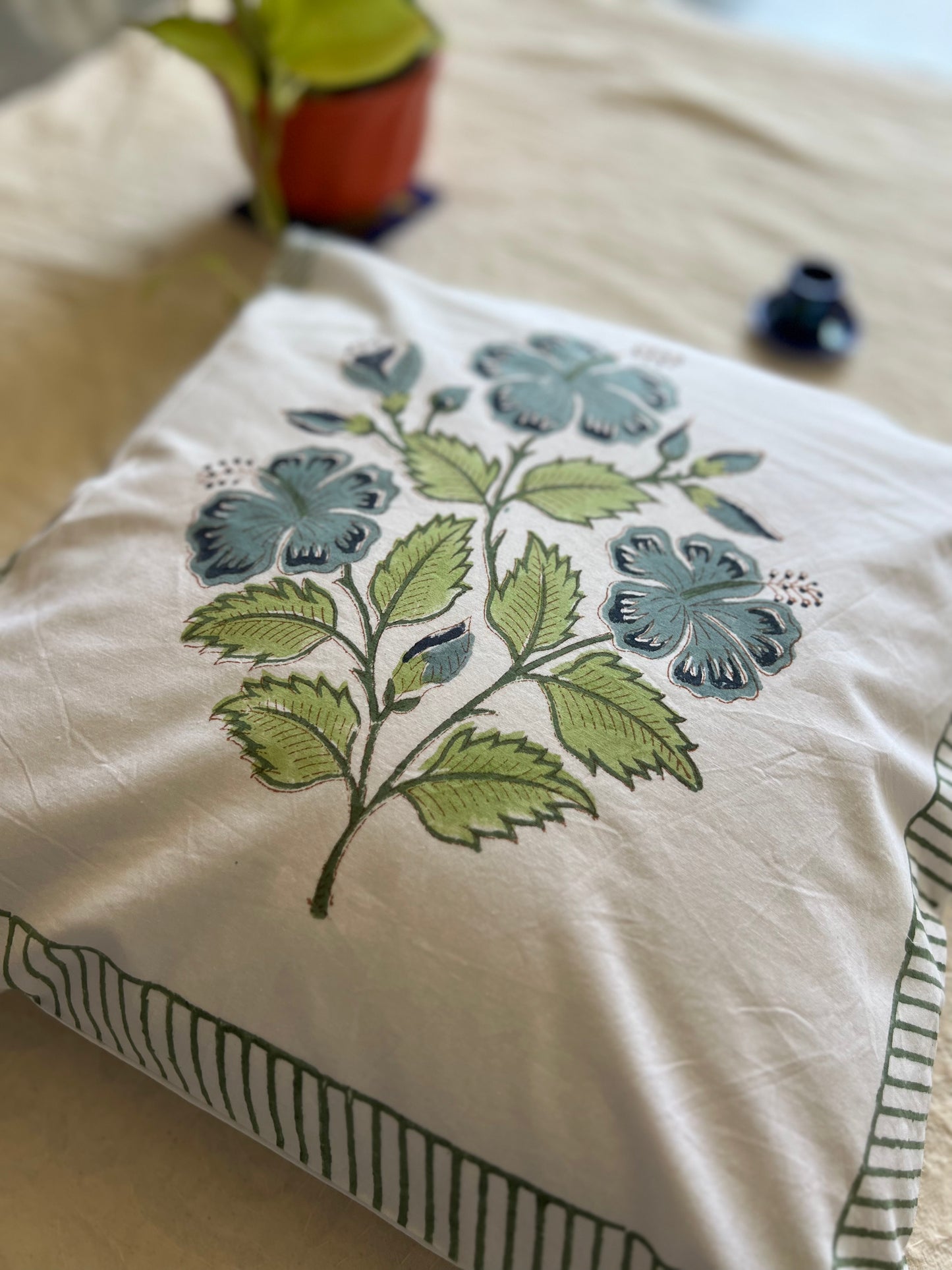 Cotton Cushion Cover | 16*16 Inches | Plush Patch