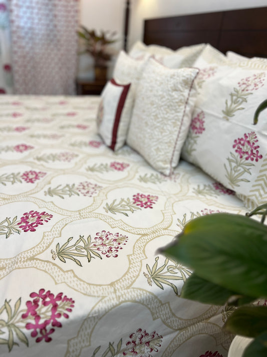 Mehrab | Hand Block Bedsheet
