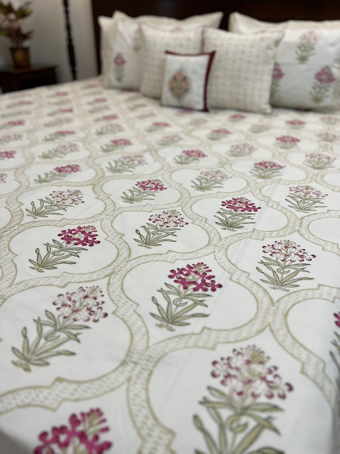 Mehrab | Hand Block Bedsheet