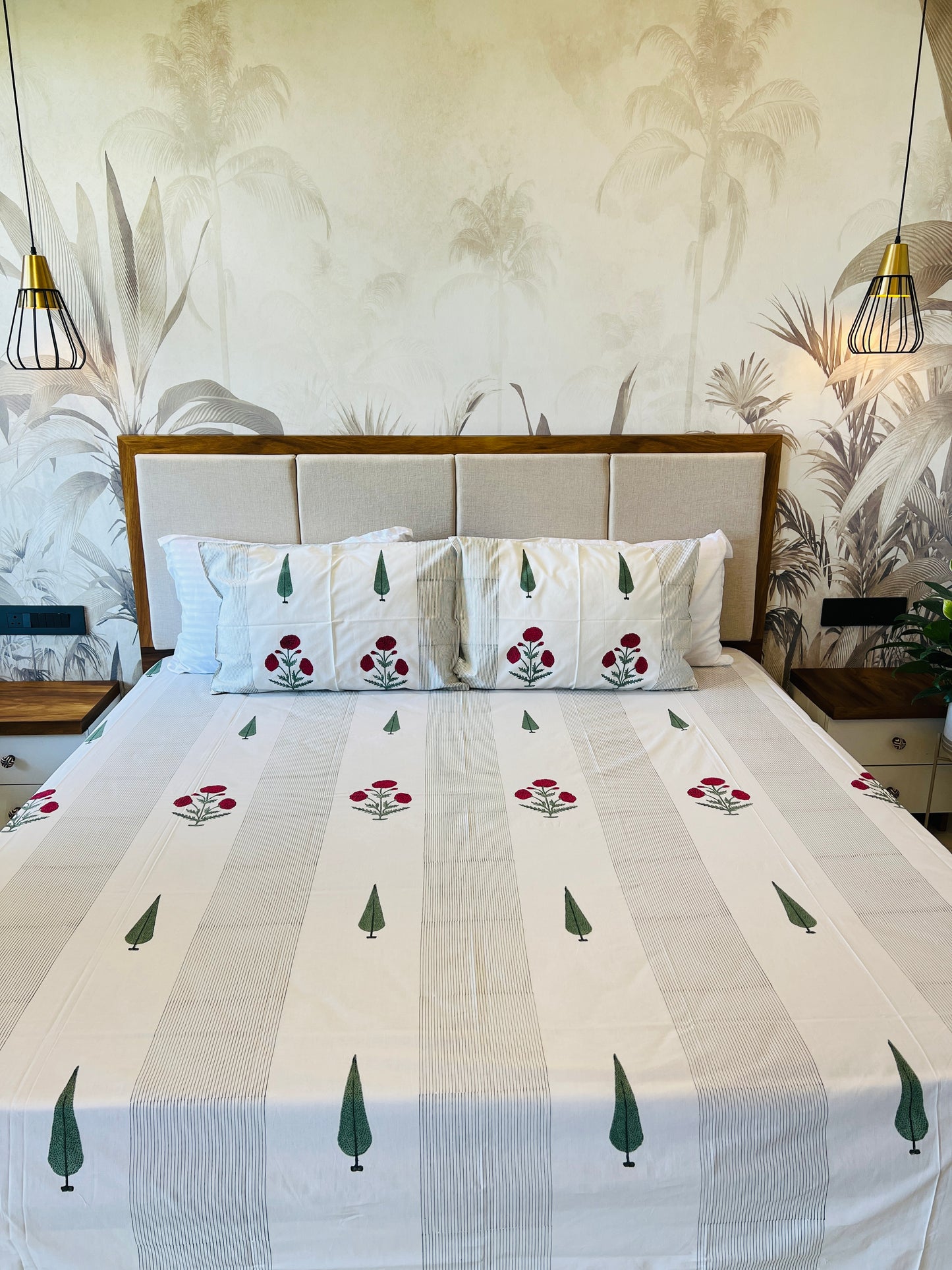 Zen | Hand Block Bedsheet