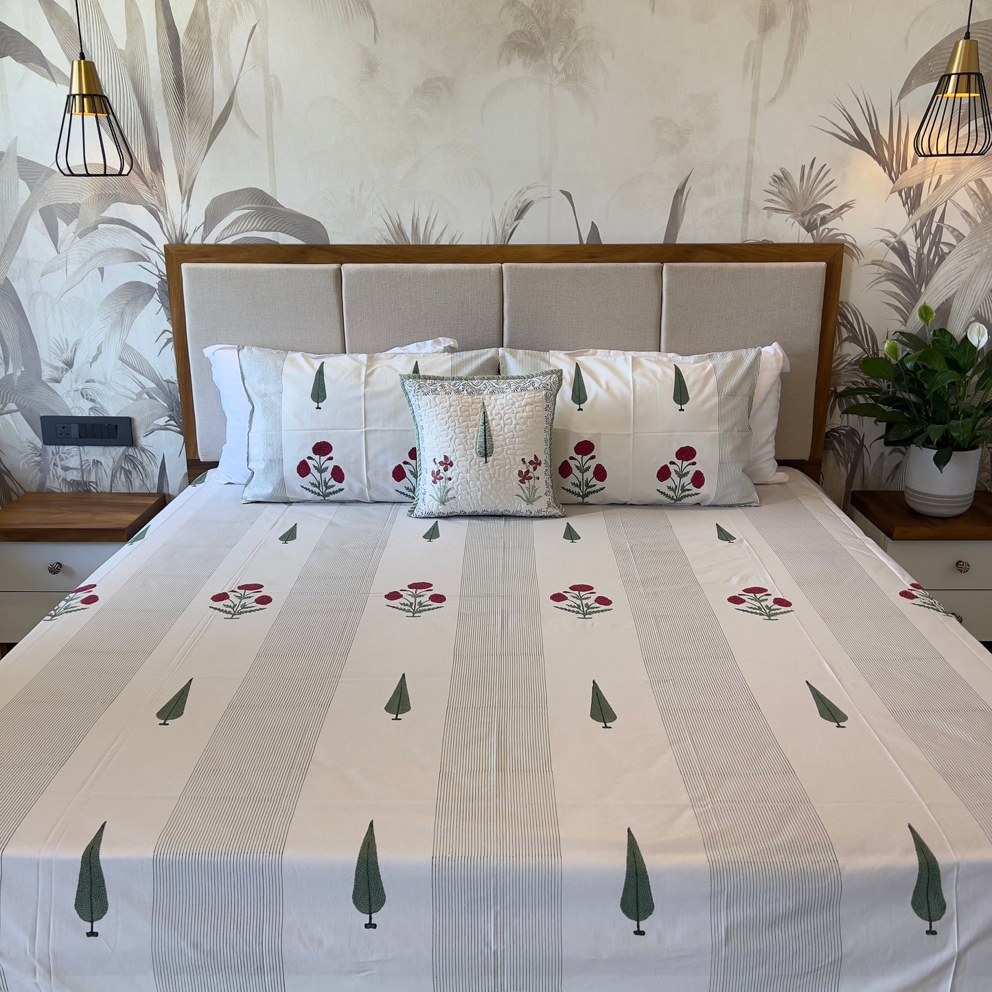 Zen | Hand Block Bedsheet