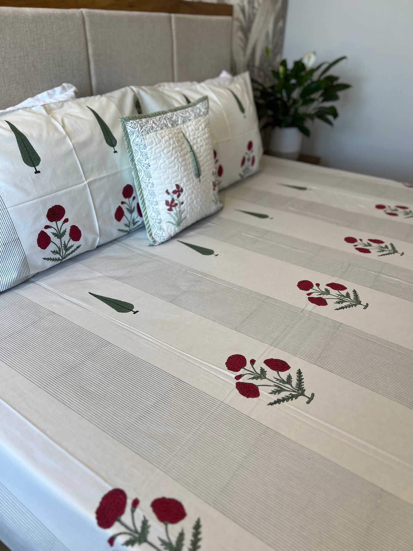 Zen | Hand Block Bedsheet