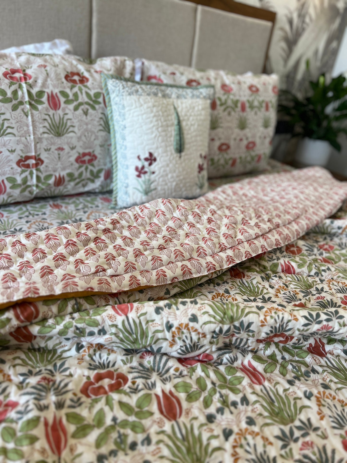 Reversible Hand Block Quilt | Impressions