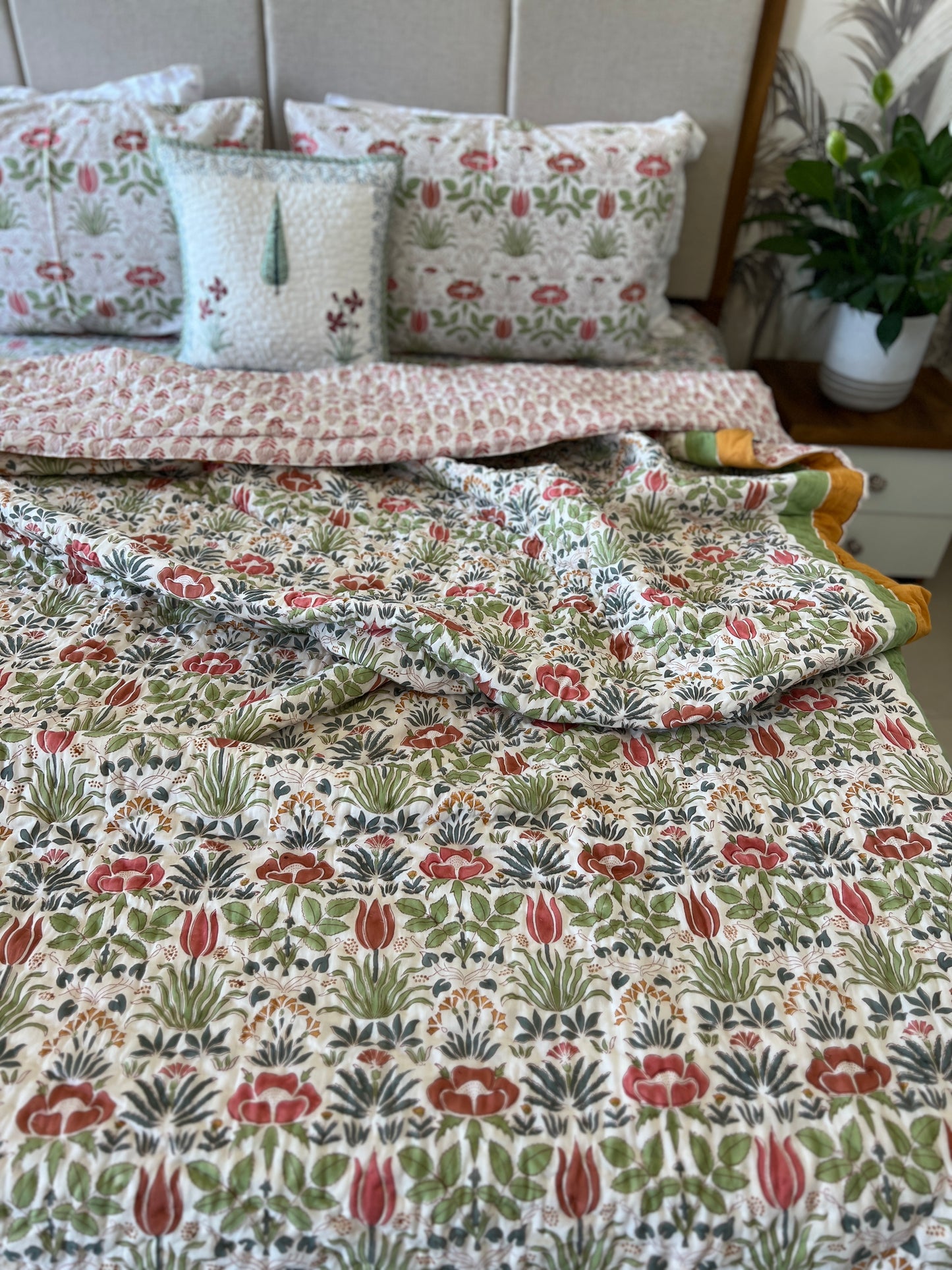Reversible Hand Block Quilt | Impressions