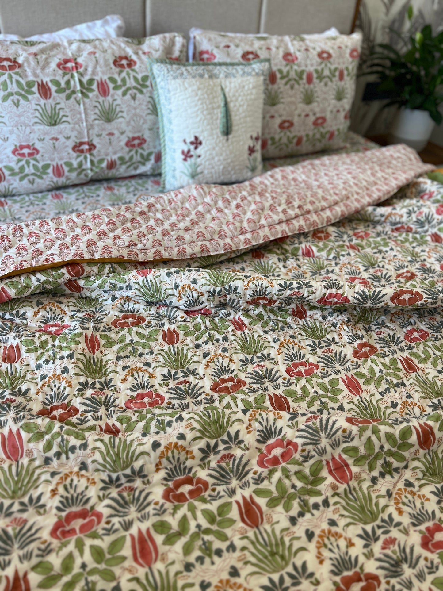 Reversible Hand Block Quilt | Impressions