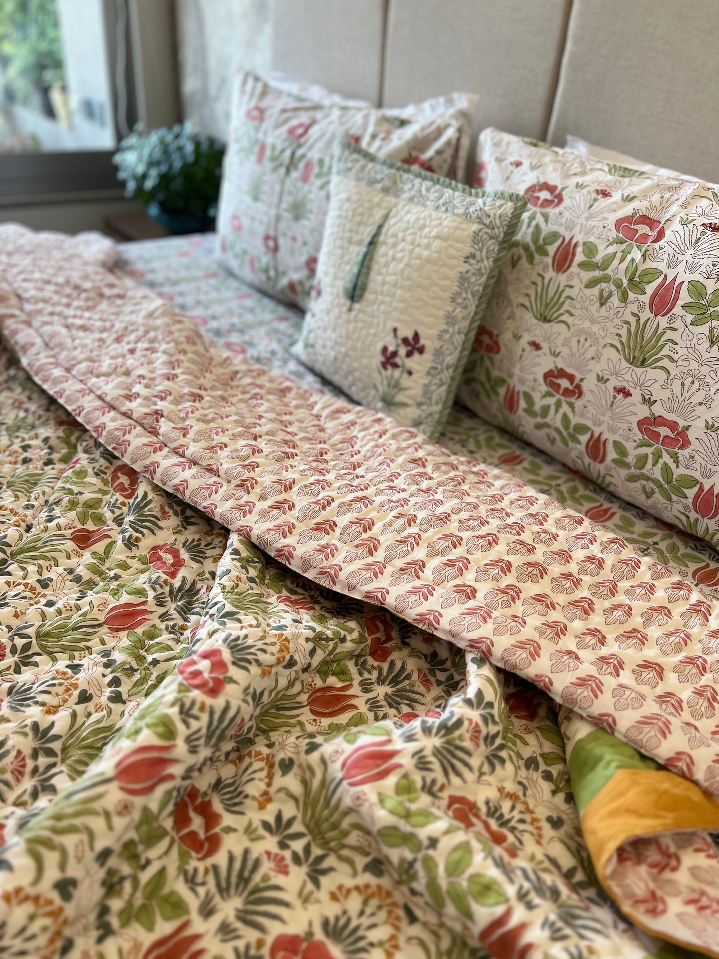 Reversible Hand Block Quilt | Impressions