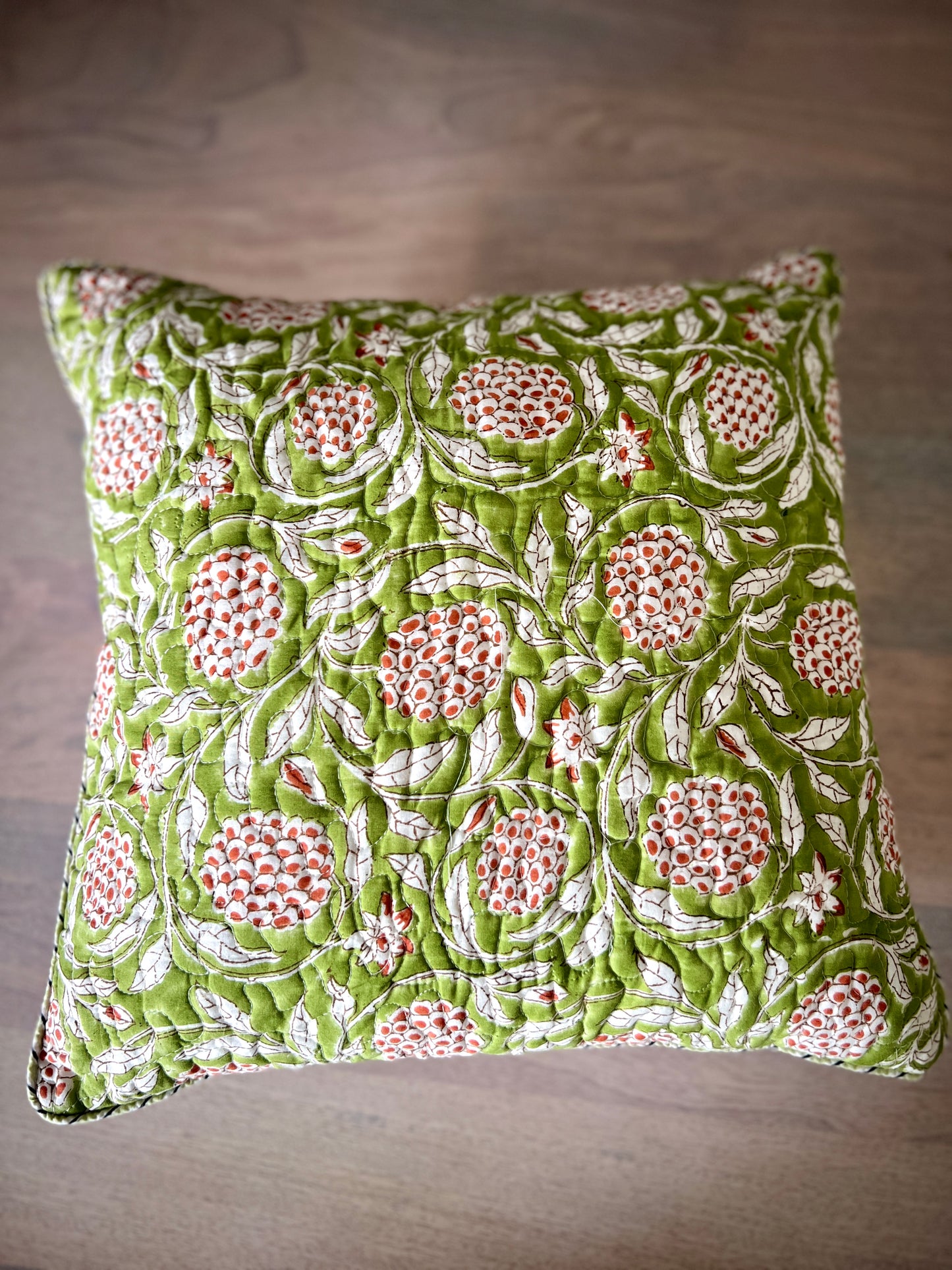 Pair | Quilted Cushion Cover | 16*16 Inches | Bold Floral