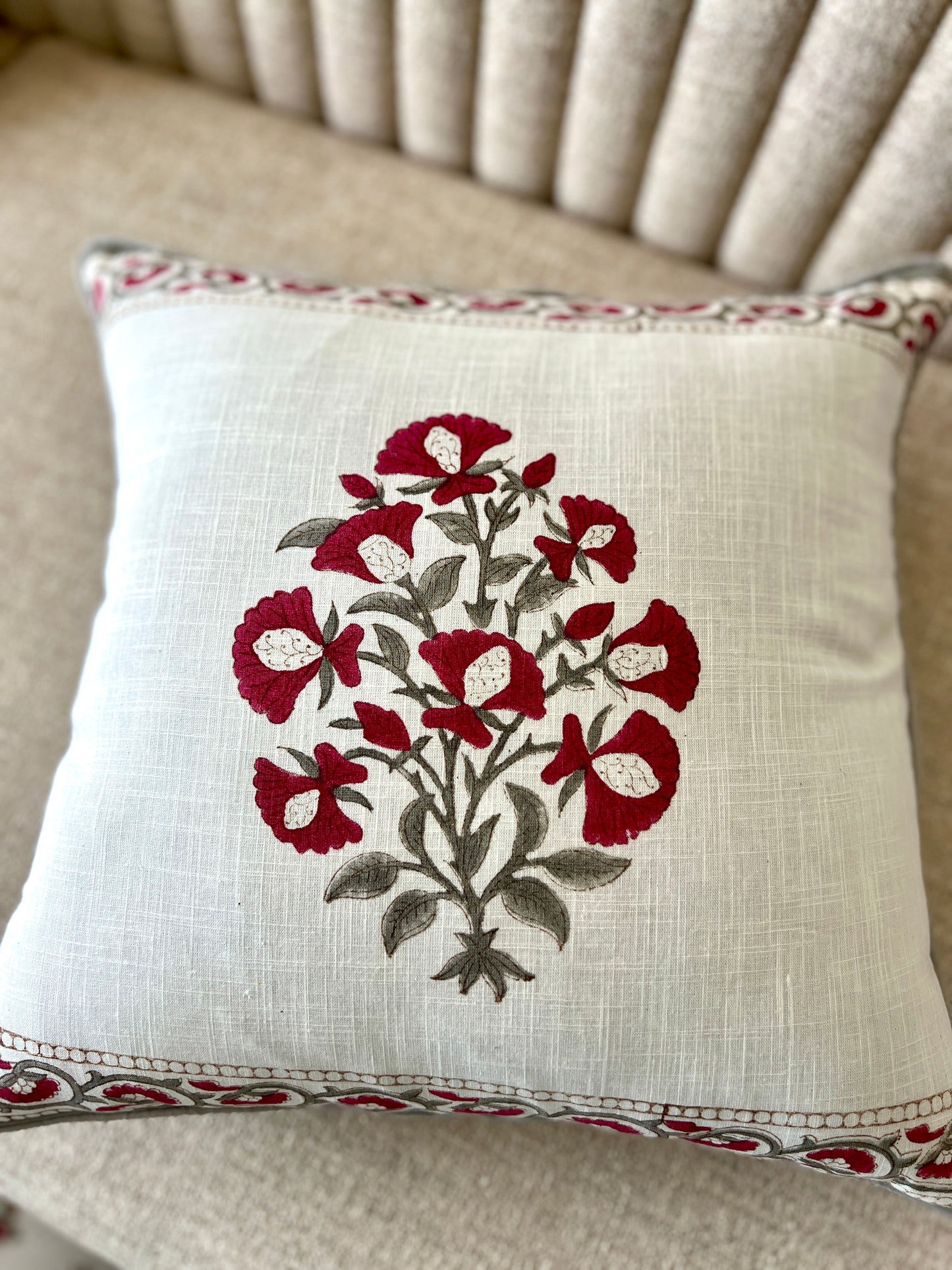 Pair | Slub Cushion Cover | 16*16 Inches | Mighty Motif