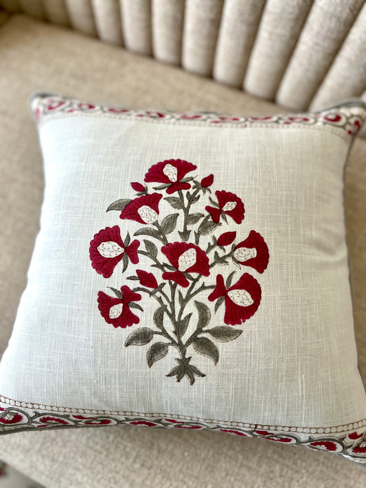 Pair | Slub Cushion Cover | 16*16 Inches | Mighty Motif