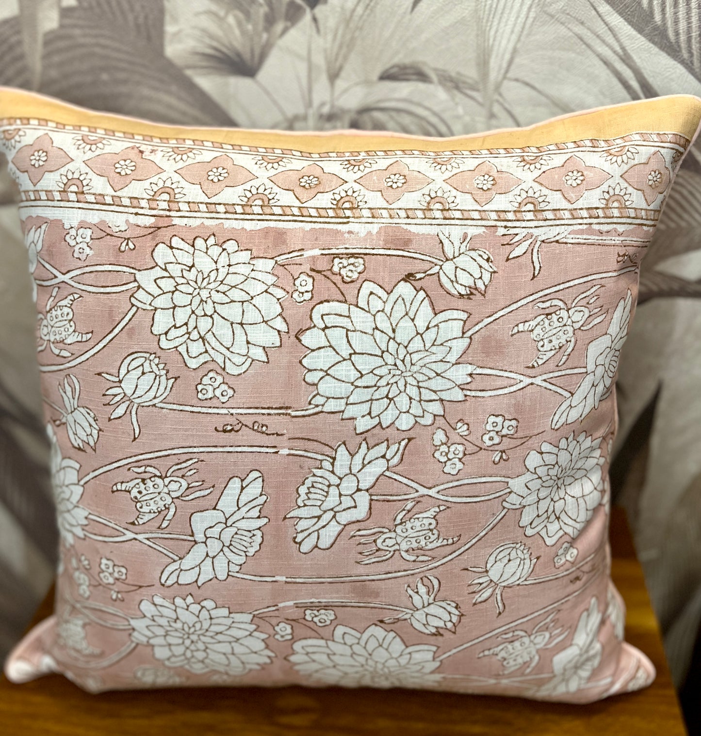 Pair | Slub Cushion Cover | 16*16 Inches | Floral Finesse