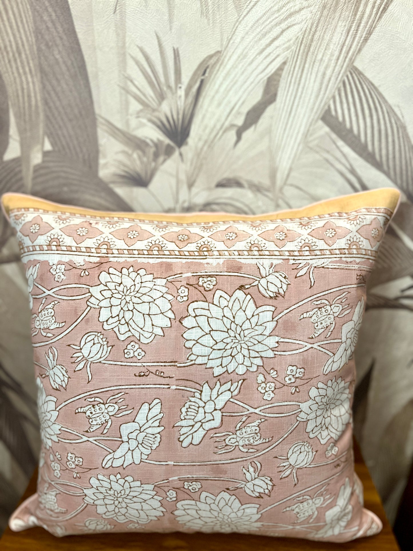Pair | Slub Cushion Cover | 16*16 Inches | Floral Finesse