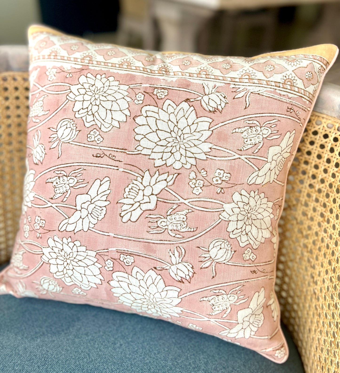 Pair | Slub Cushion Cover | 16*16 Inches | Floral Finesse