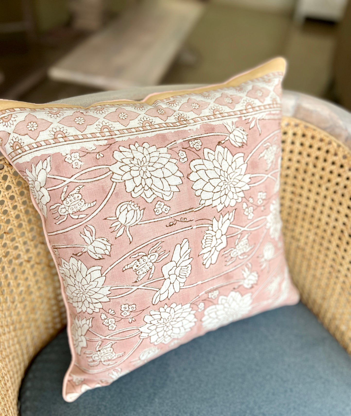 Pair | Slub Cushion Cover | 16*16 Inches | Floral Finesse