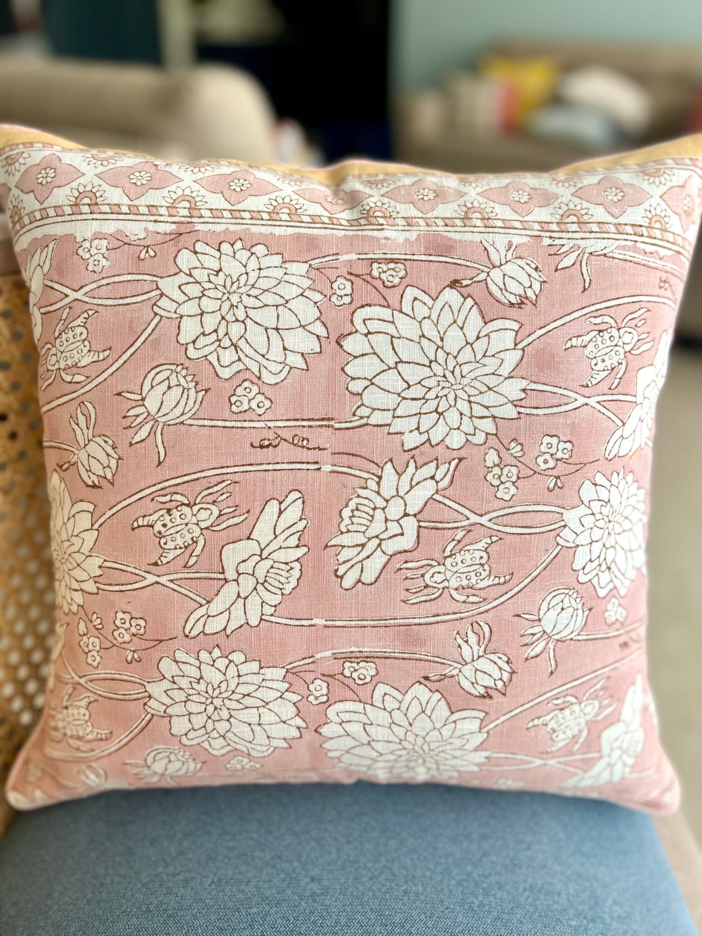 Pair | Slub Cushion Cover | 16*16 Inches | Floral Finesse