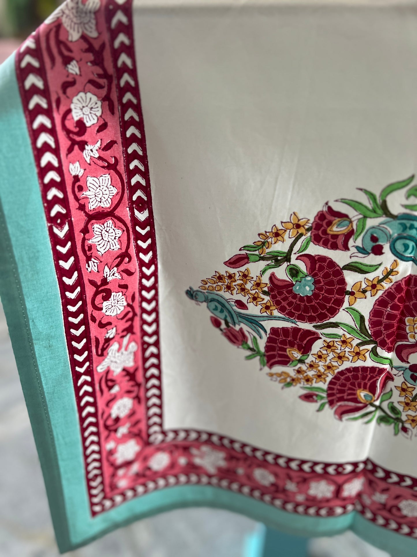 Table Cover | 4 Seater | 41 * 80 Inches | Heritage Charm