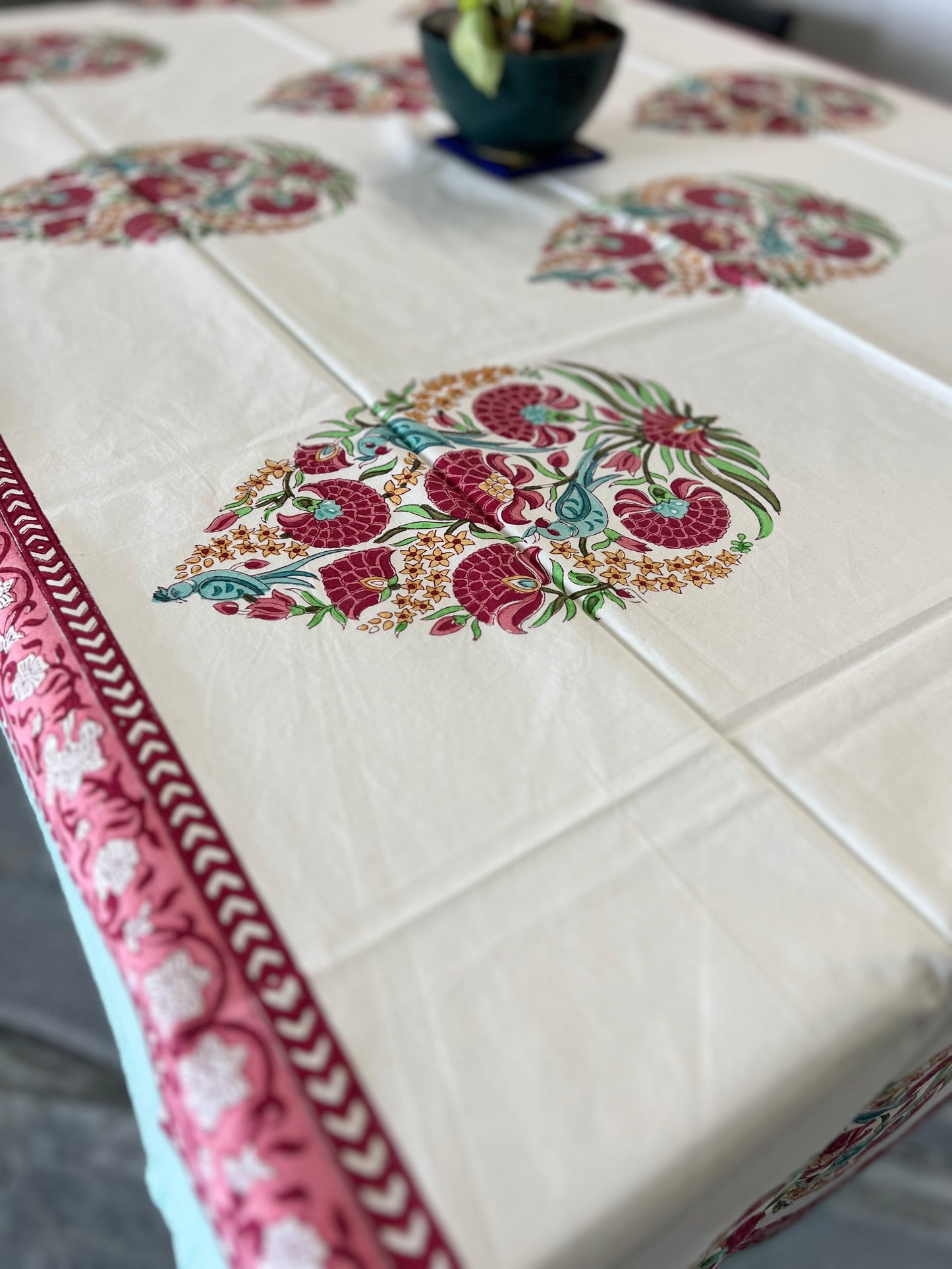 Table Cover | 4 Seater | 41 * 80 Inches | Heritage Charm