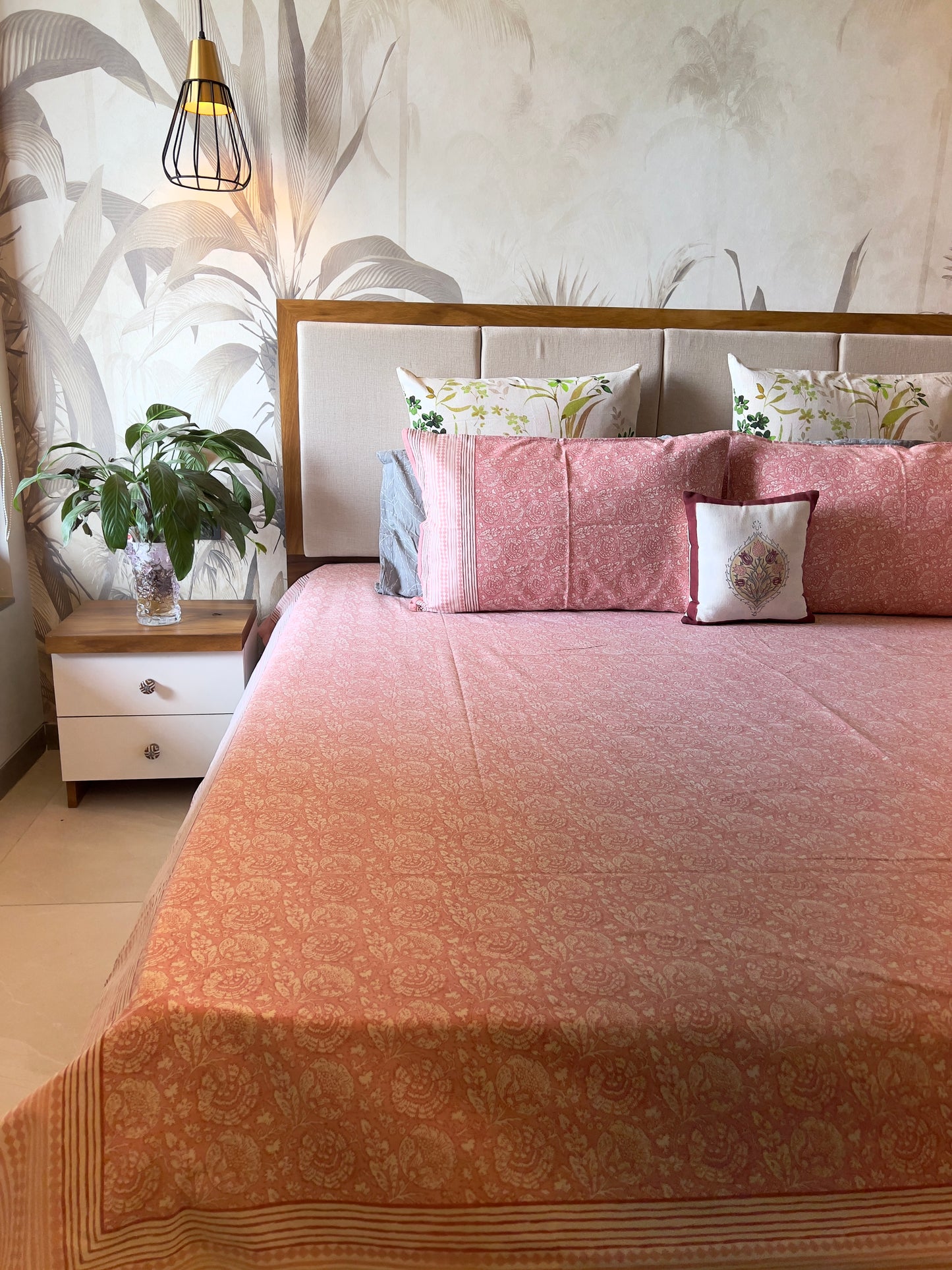 King Size | 90*108 Inches | Misty Rose