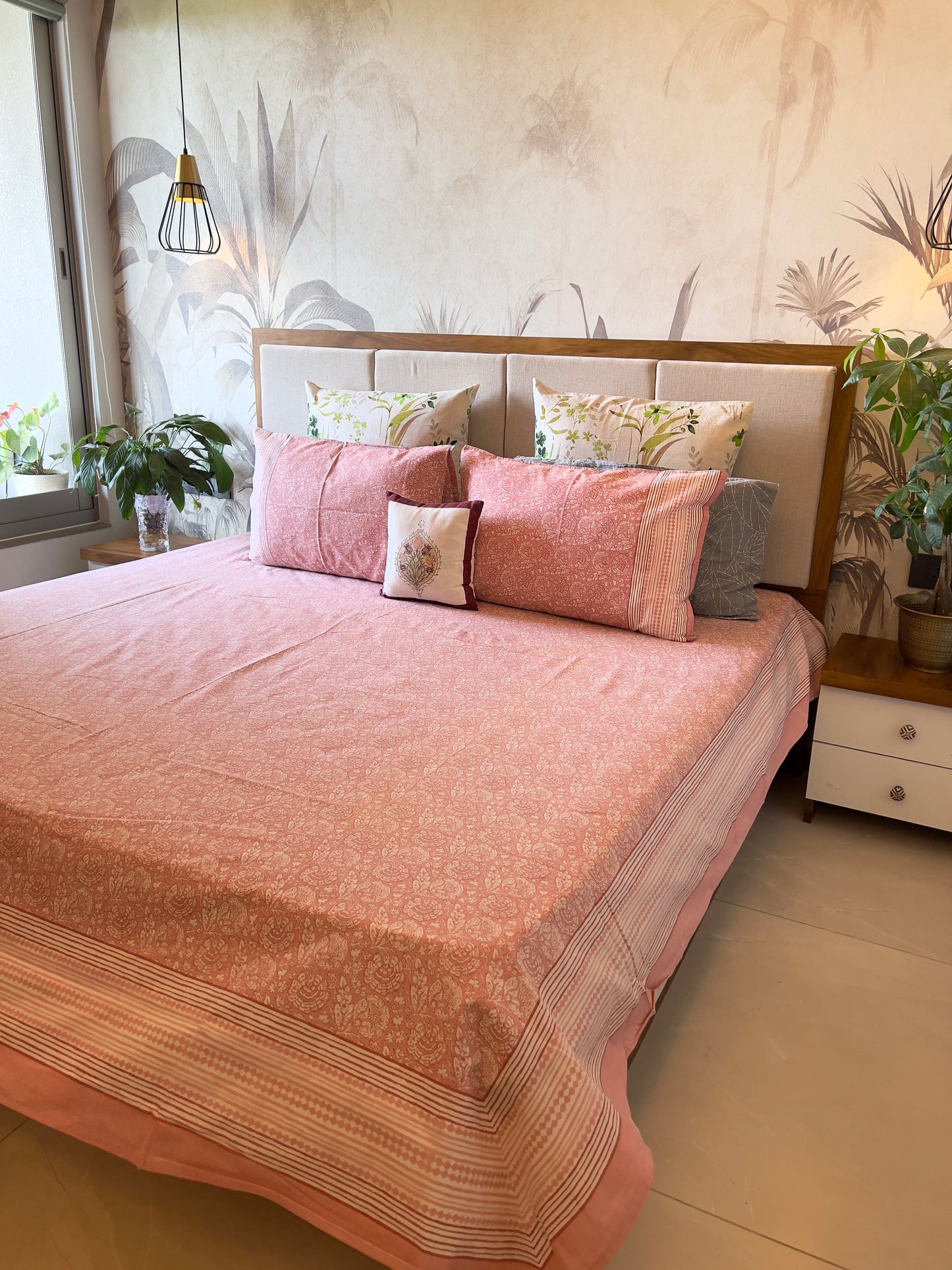 King Size | 90*108 Inches | Misty Rose