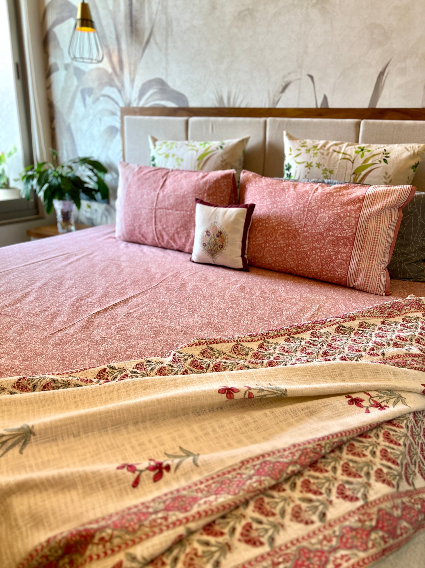 King Size | 90*108 Inches | Misty Rose