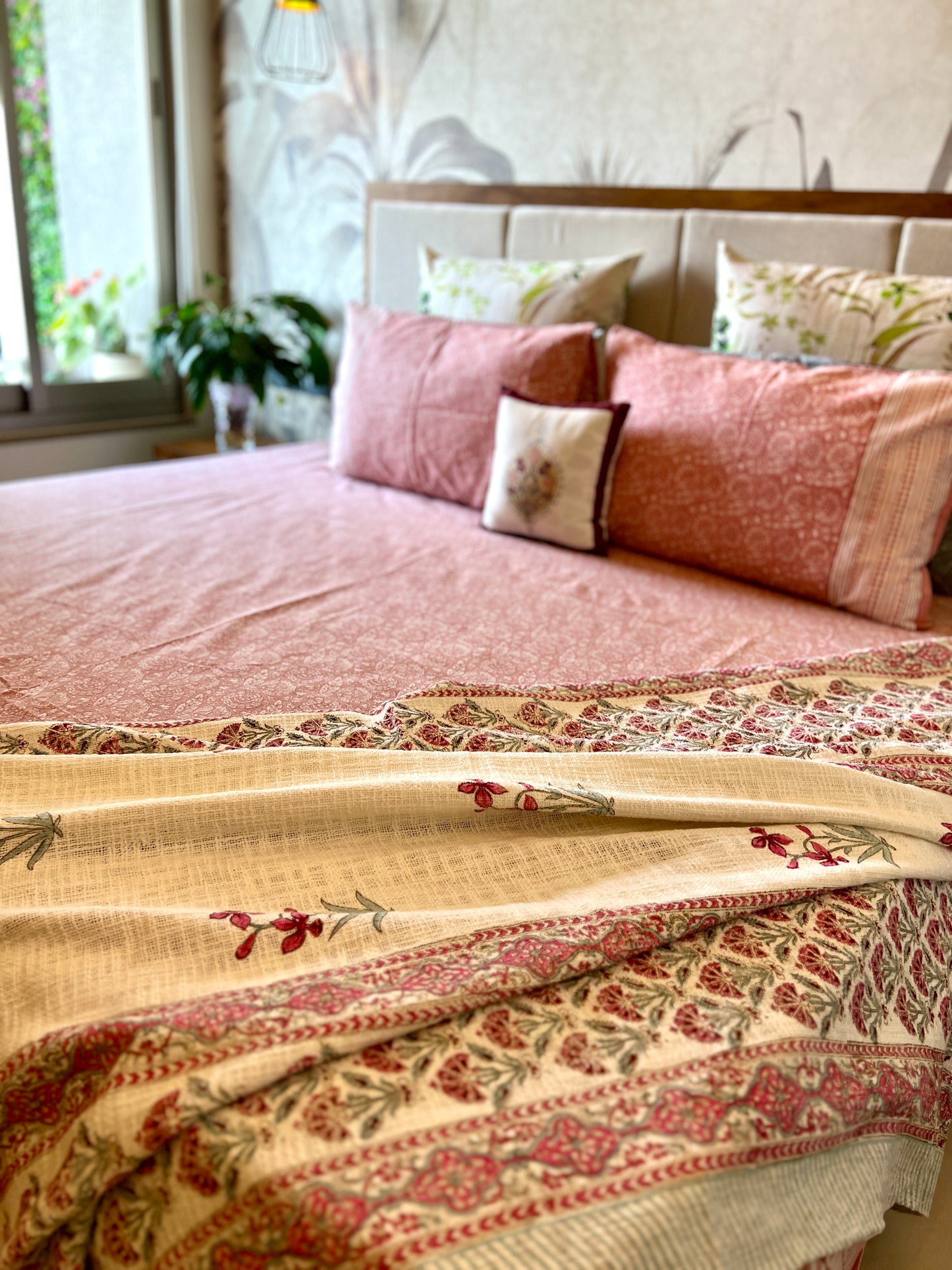 King Size | 90*108 Inches | Misty Rose