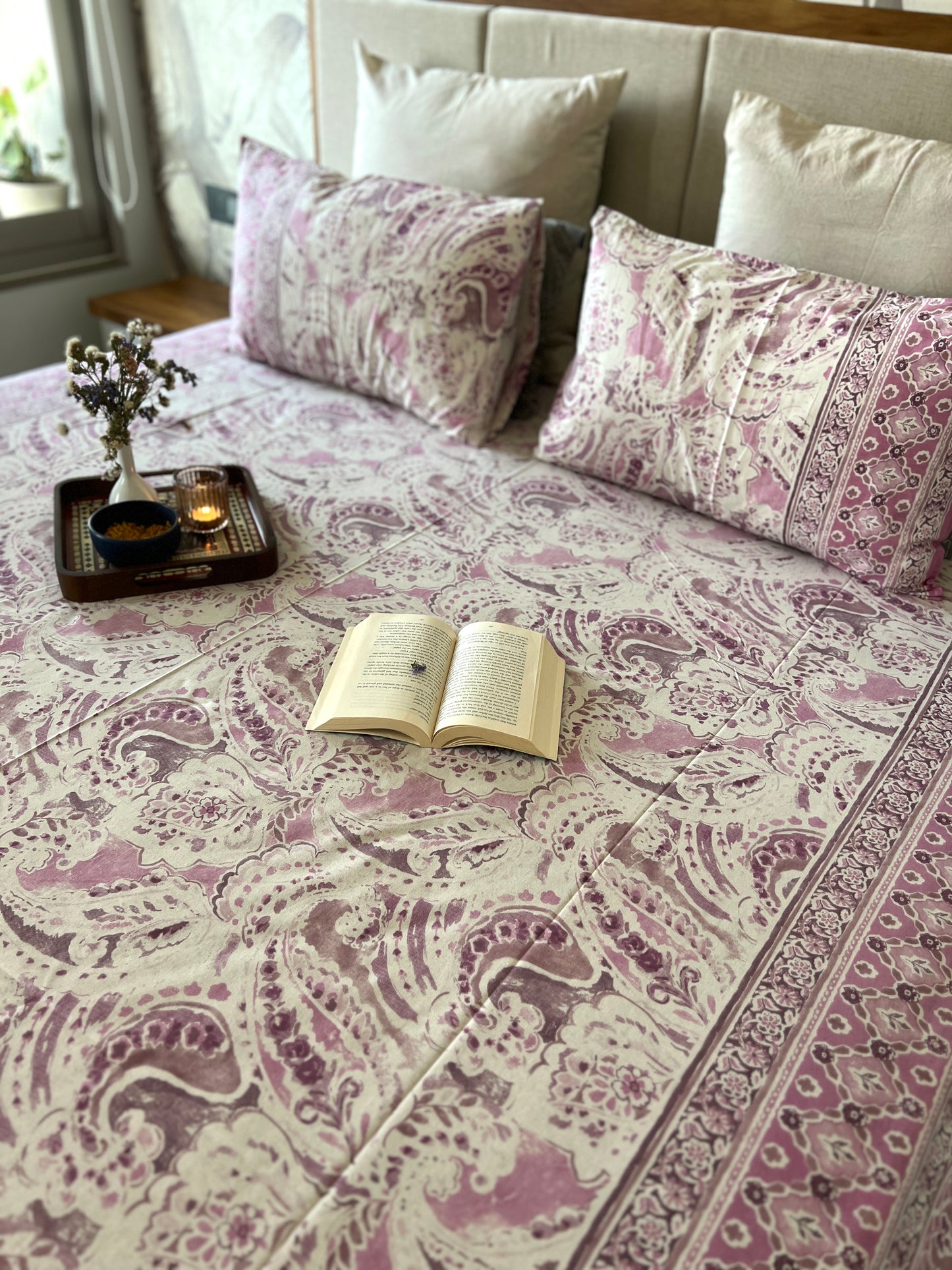 King Size | 90*108 Inches | Soft Lavender