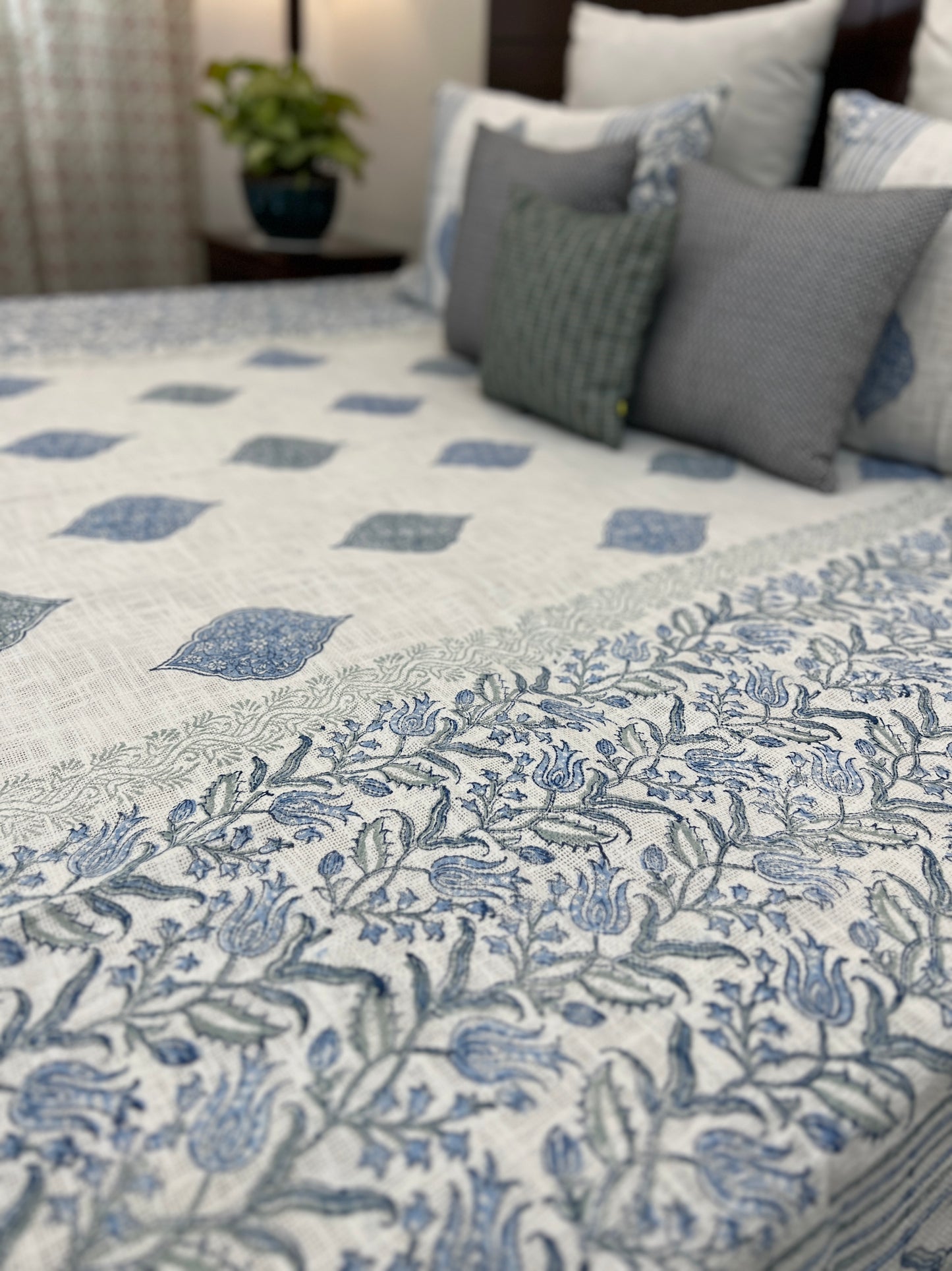 TNT Bedcover | King Size | Hand Block | Heavenly Hues