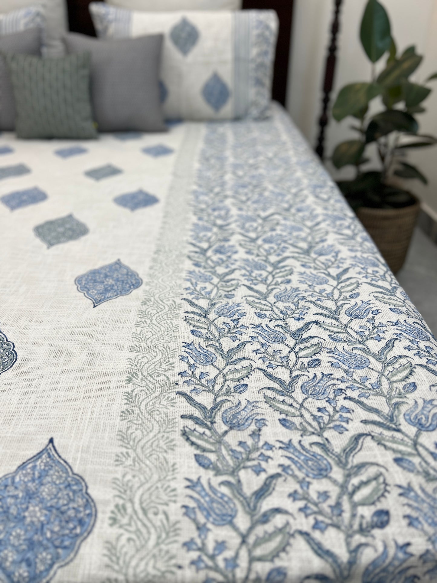 TNT Bedcover | King Size | Hand Block | Heavenly Hues