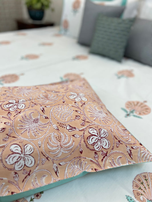 King Size | 90*108 Inches | Earthy Blooms