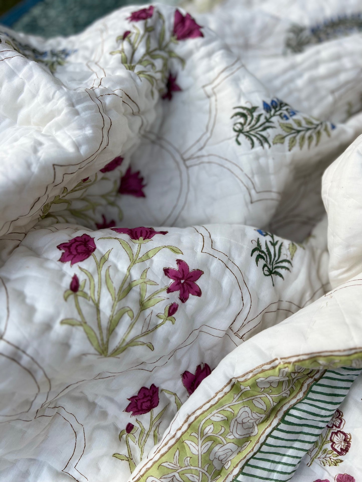 Reversible Hand Block Quilt | Earthen Nest