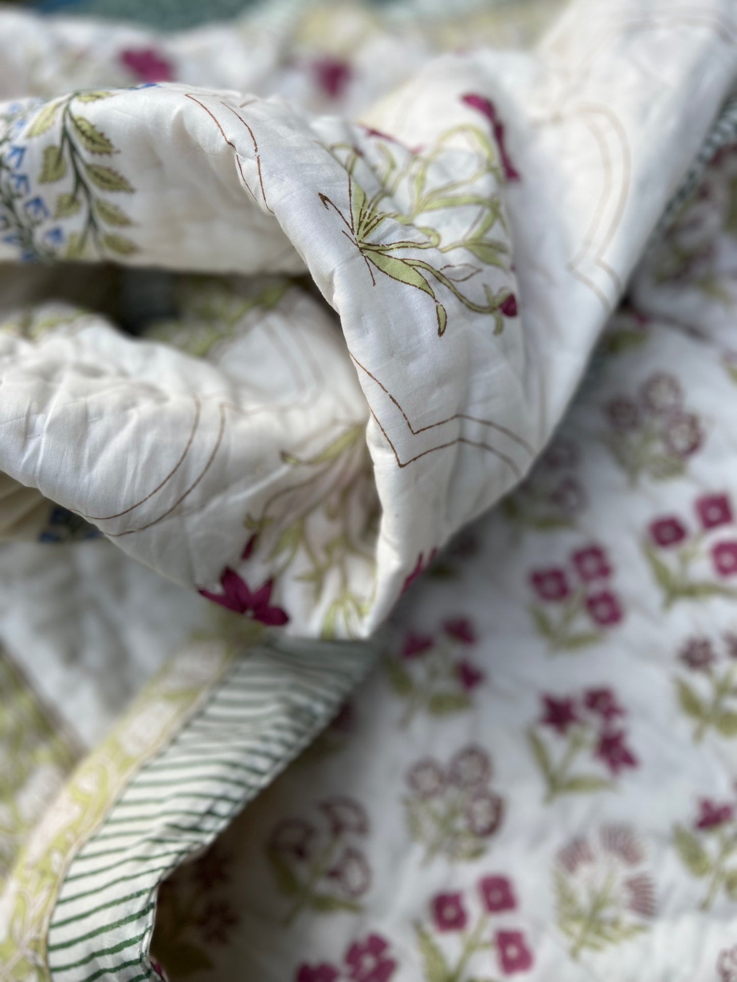 Reversible Hand Block Quilt | Earthen Nest