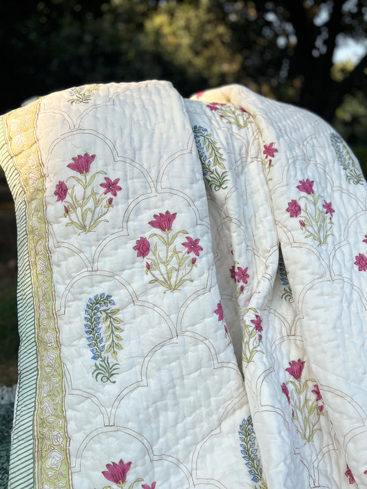 Reversible Hand Block Quilt | Earthen Nest