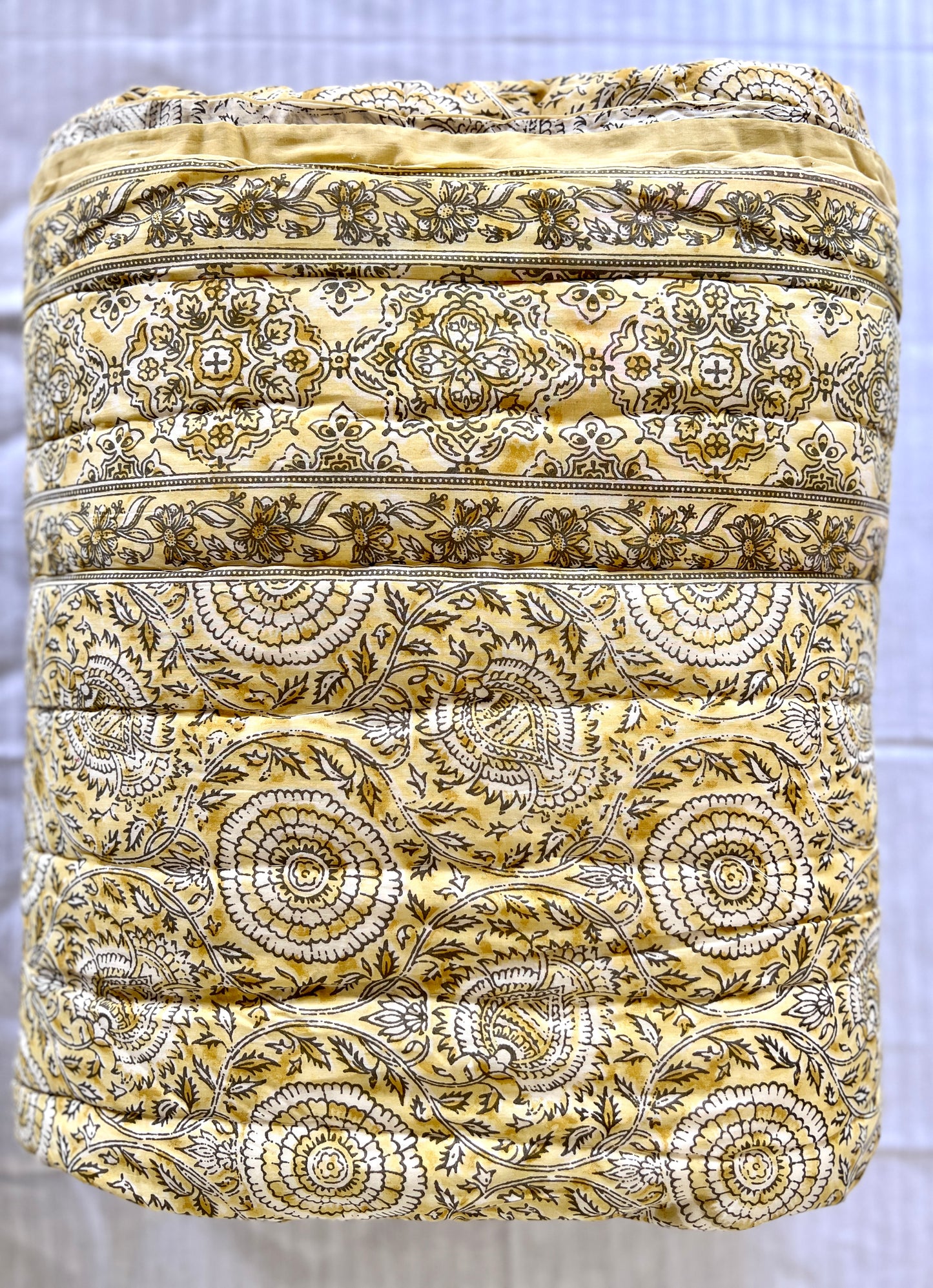 Reversible Hand Print Quilt | King Size 90*108 Inches | Basant