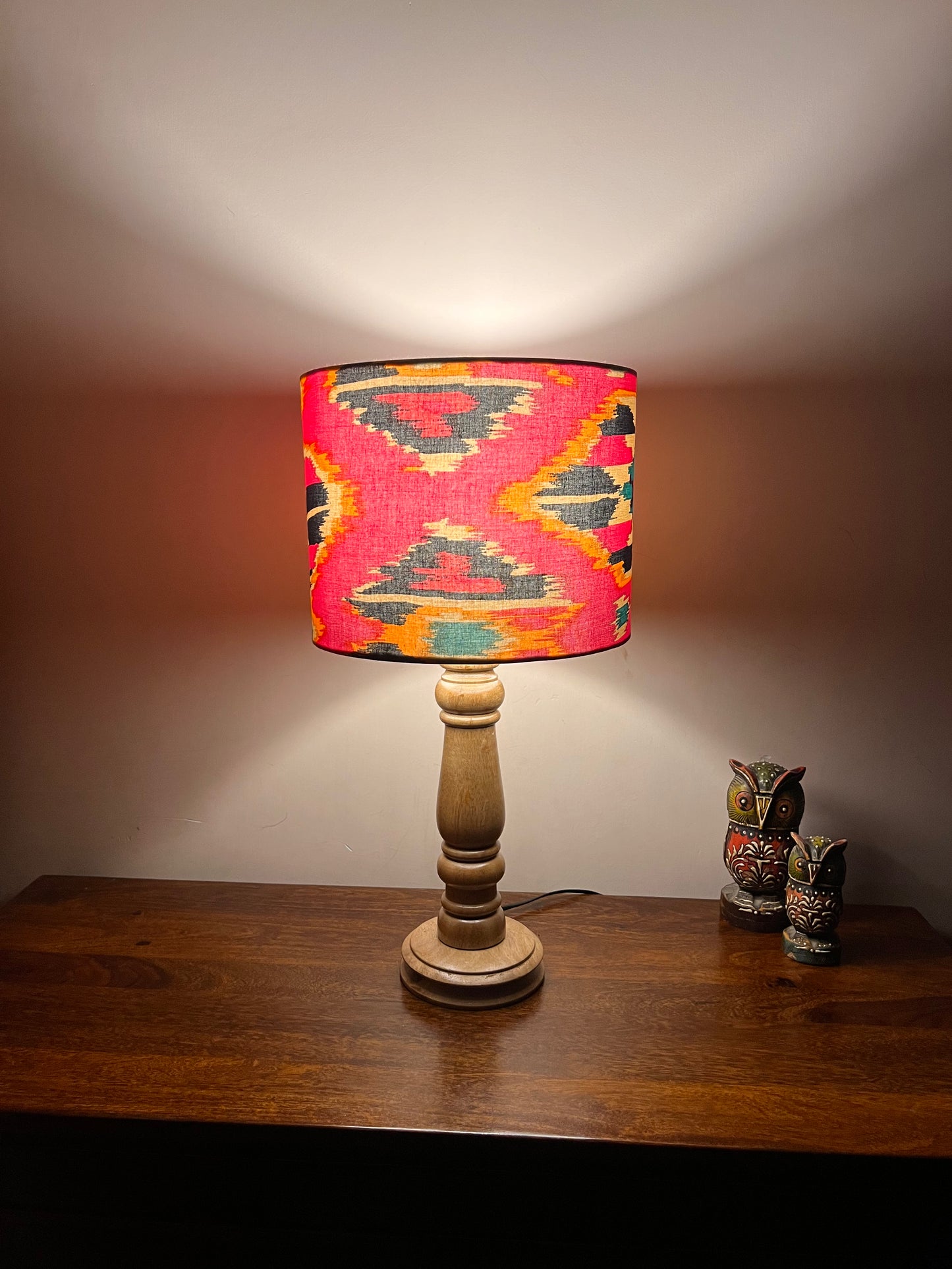 Lamp - Ikkat | Dark Pink